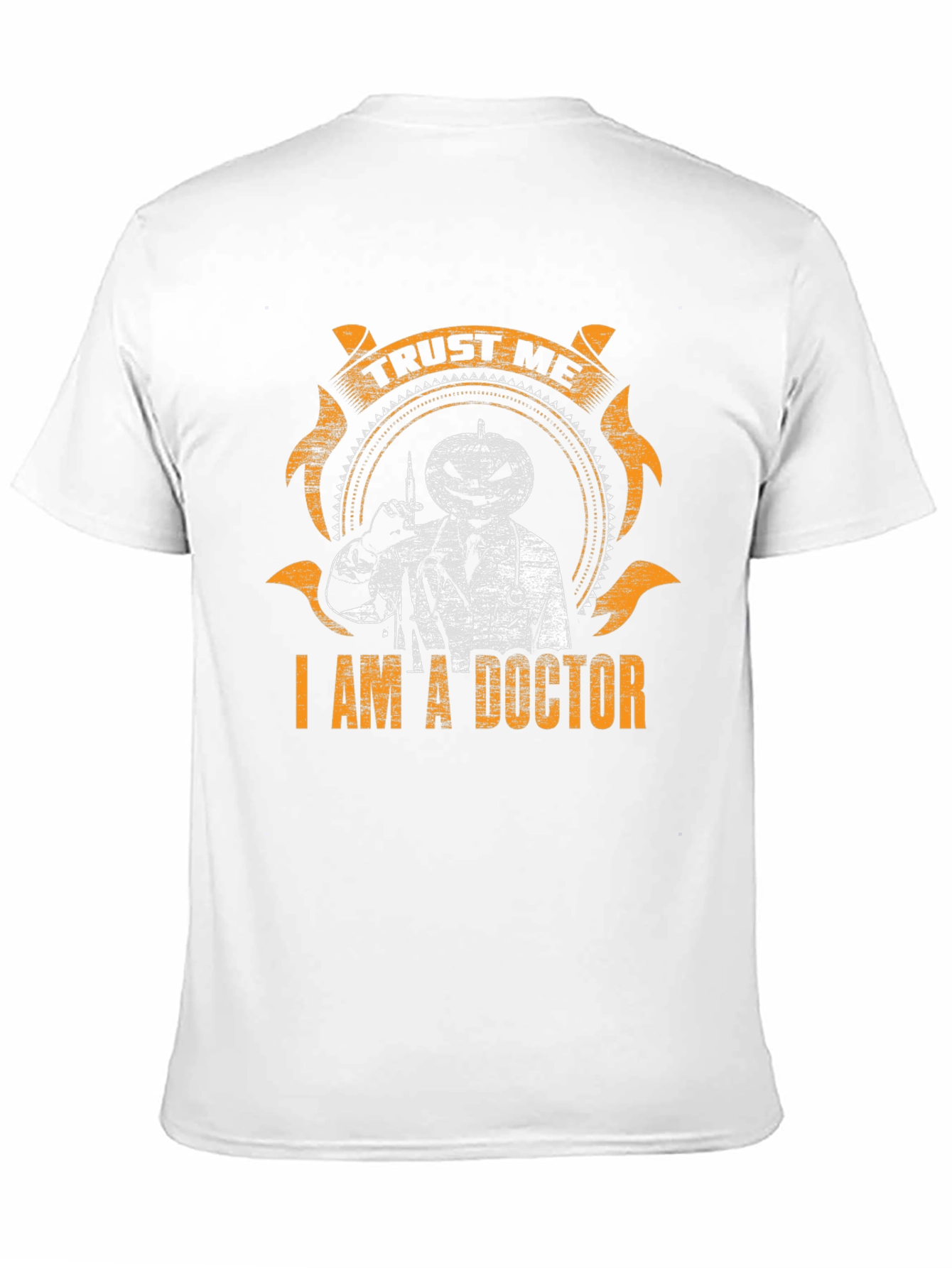 Black Trust Me I'm A Doctor Halloween Pumpkin T-Shirt view 11