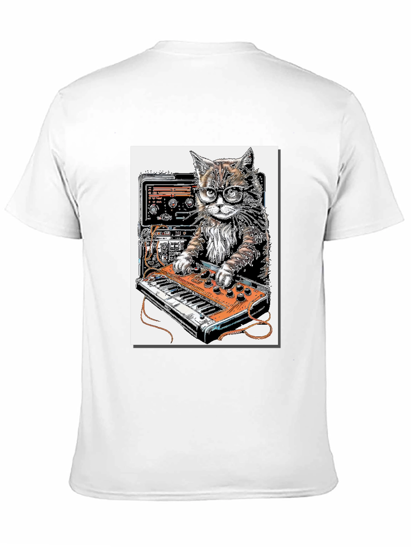 Black Cool Cat DJ Graphic T-Shirt view 11