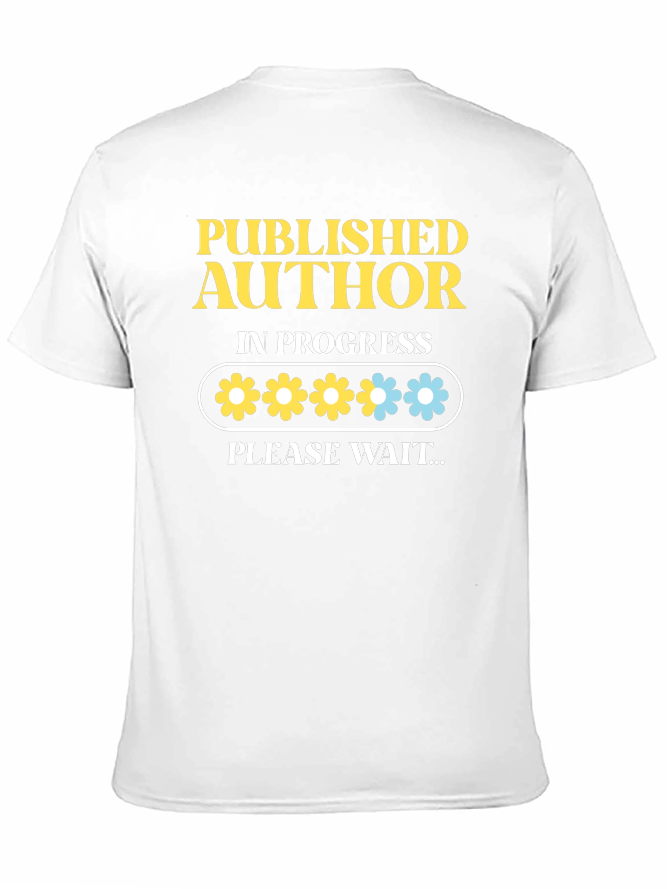 Black Published Author in Progress T-Shirt - Writing Novelty Tee view 11