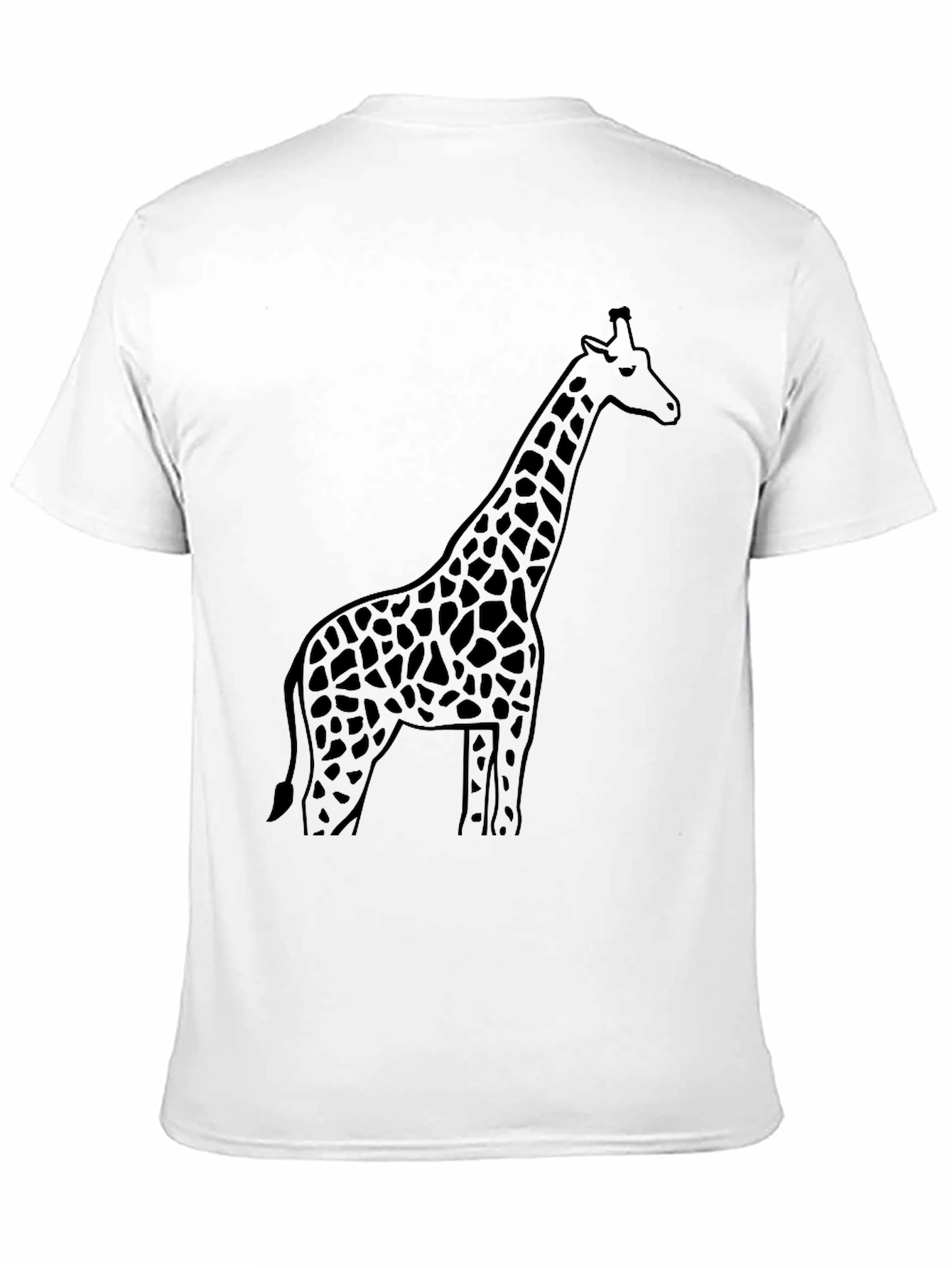Black Giraffe Silhouette Black T-Shirt view 11