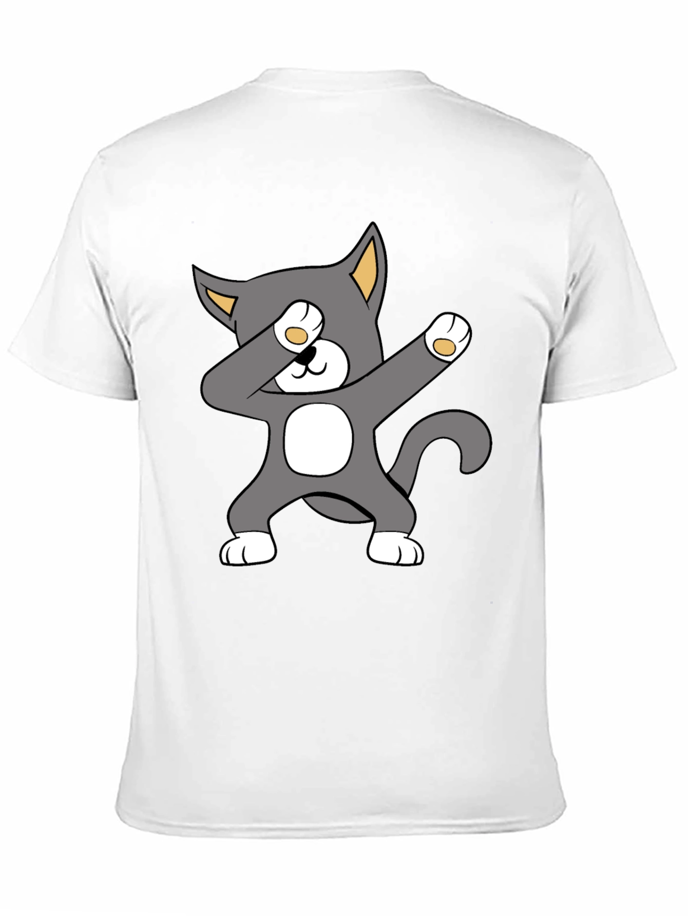 Black Dabbing Cat Graphic Tee - Trendy Style view 11