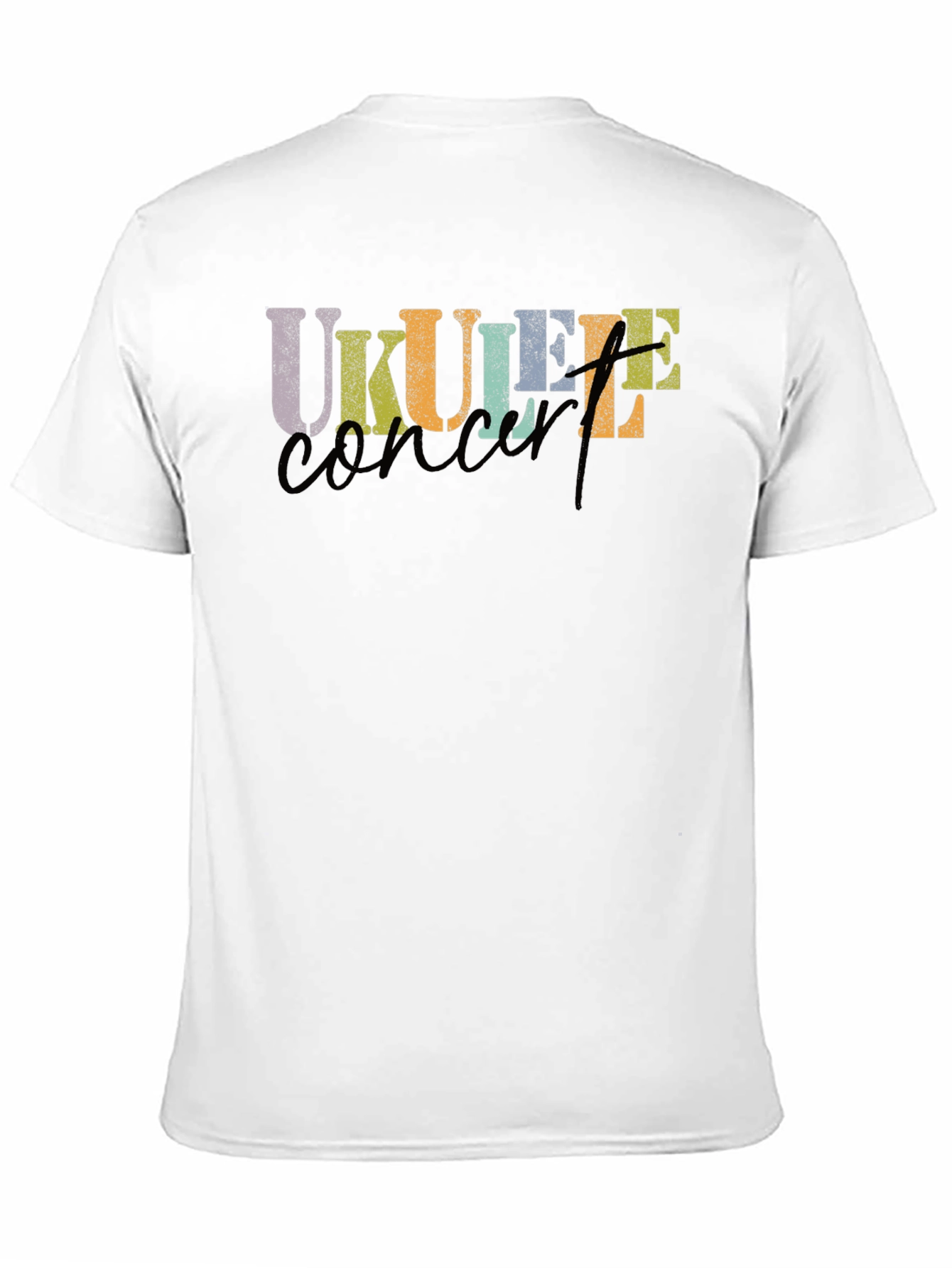 Black Ukulele Concert Black T-Shirt view 11