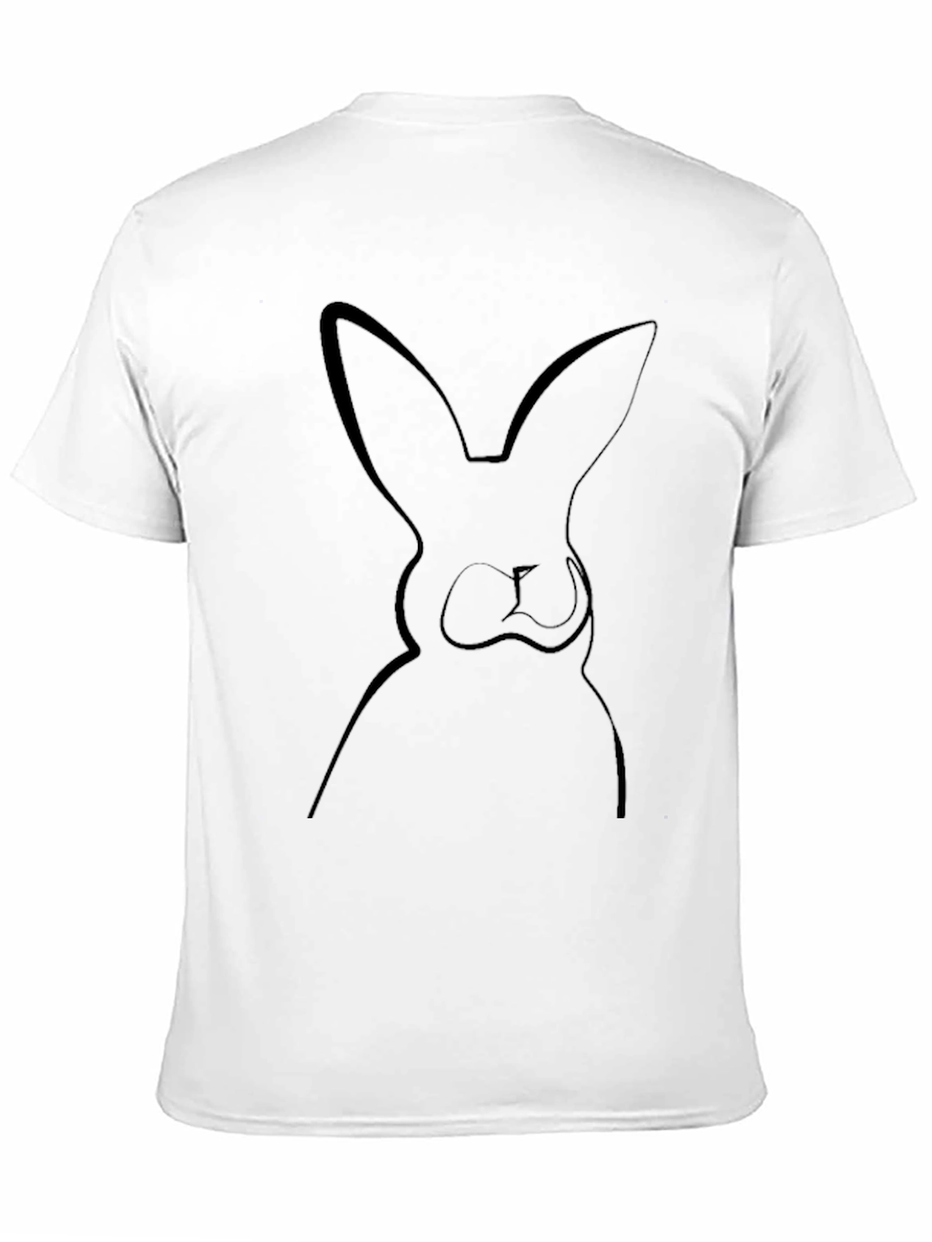 Black Black Bunny Outline Graphic Tee view 11