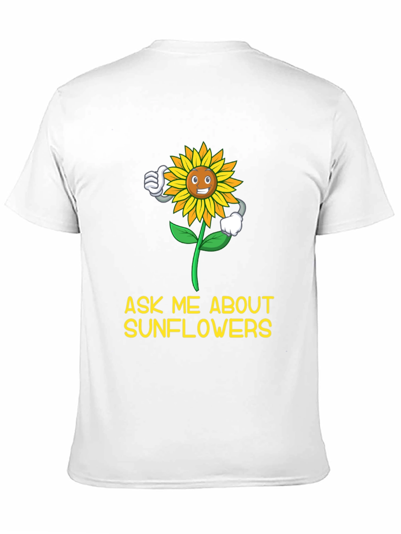 Black Ask Me About Sunflowers T-Shirt view 11