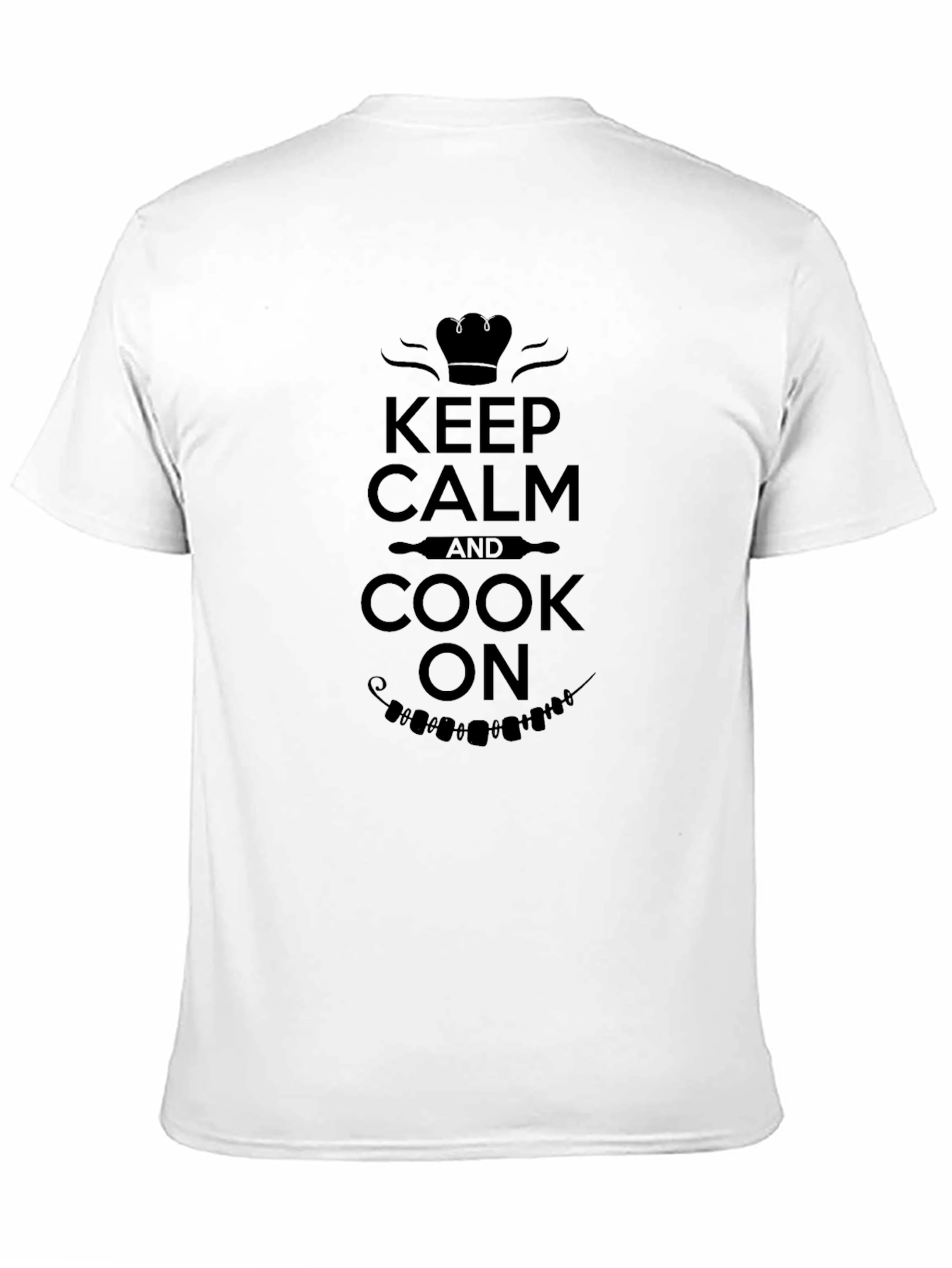 Black Keep Calm and Cook On Black T-Shirt view 11