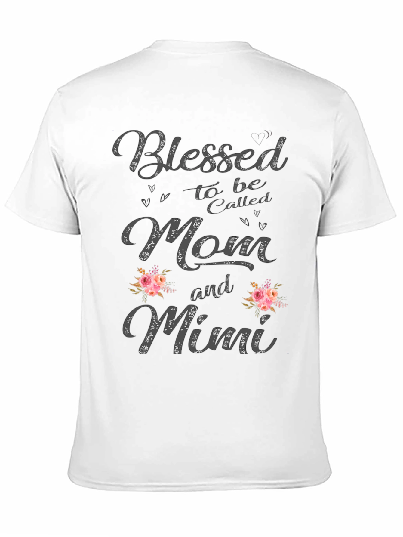 Black Blessed Mom and Mimi Floral Graphic Tee view 11