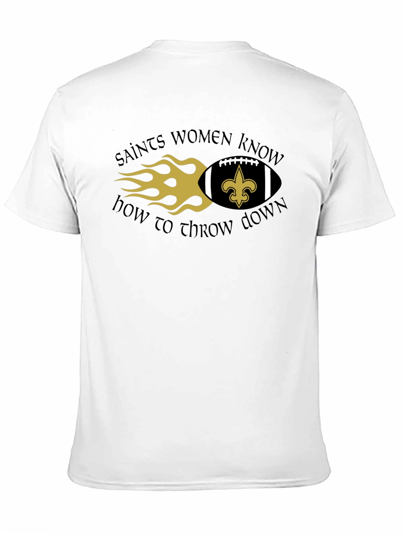 Black Saints Women Know How to Throw Down T-Shirt view 11