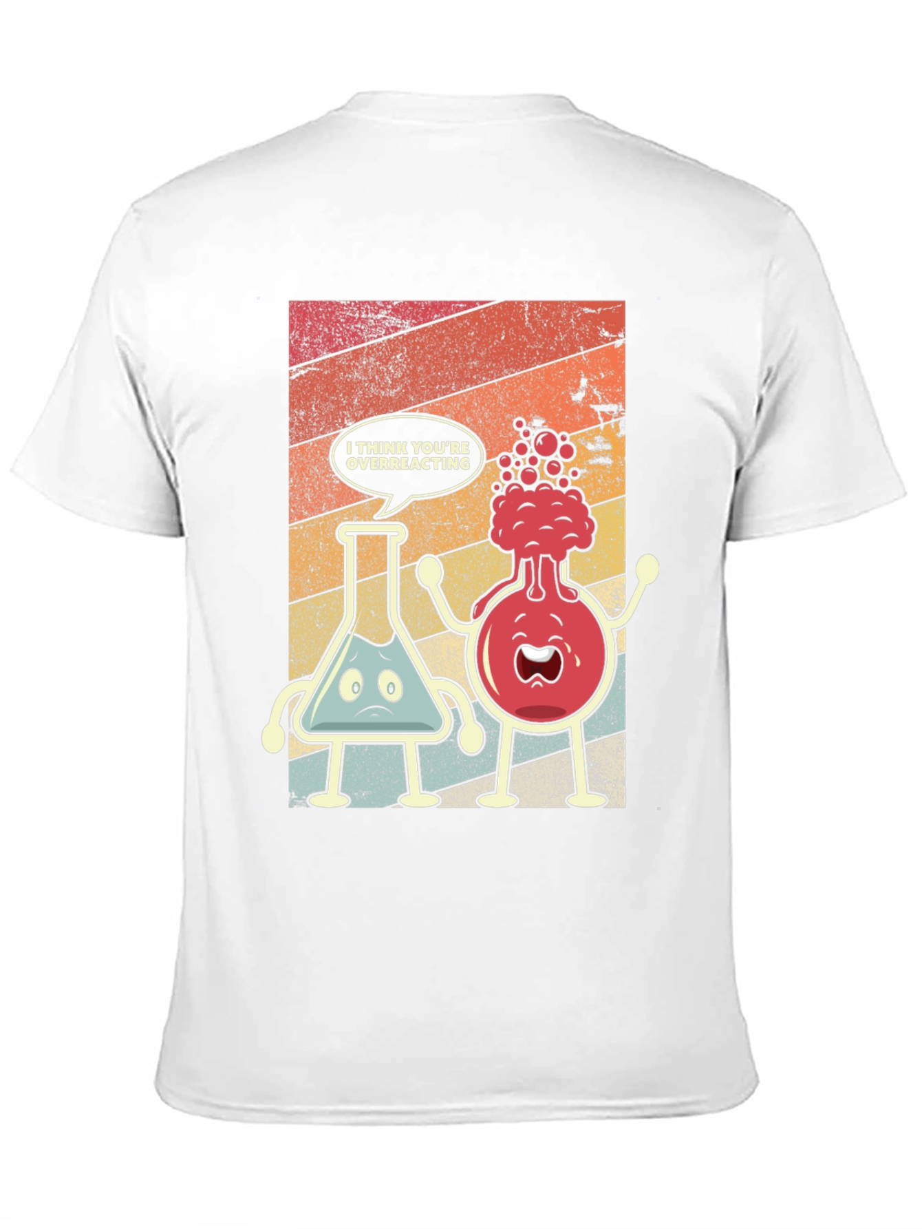 Black Funny Chemistry T-Shirt: Overreacting view 11