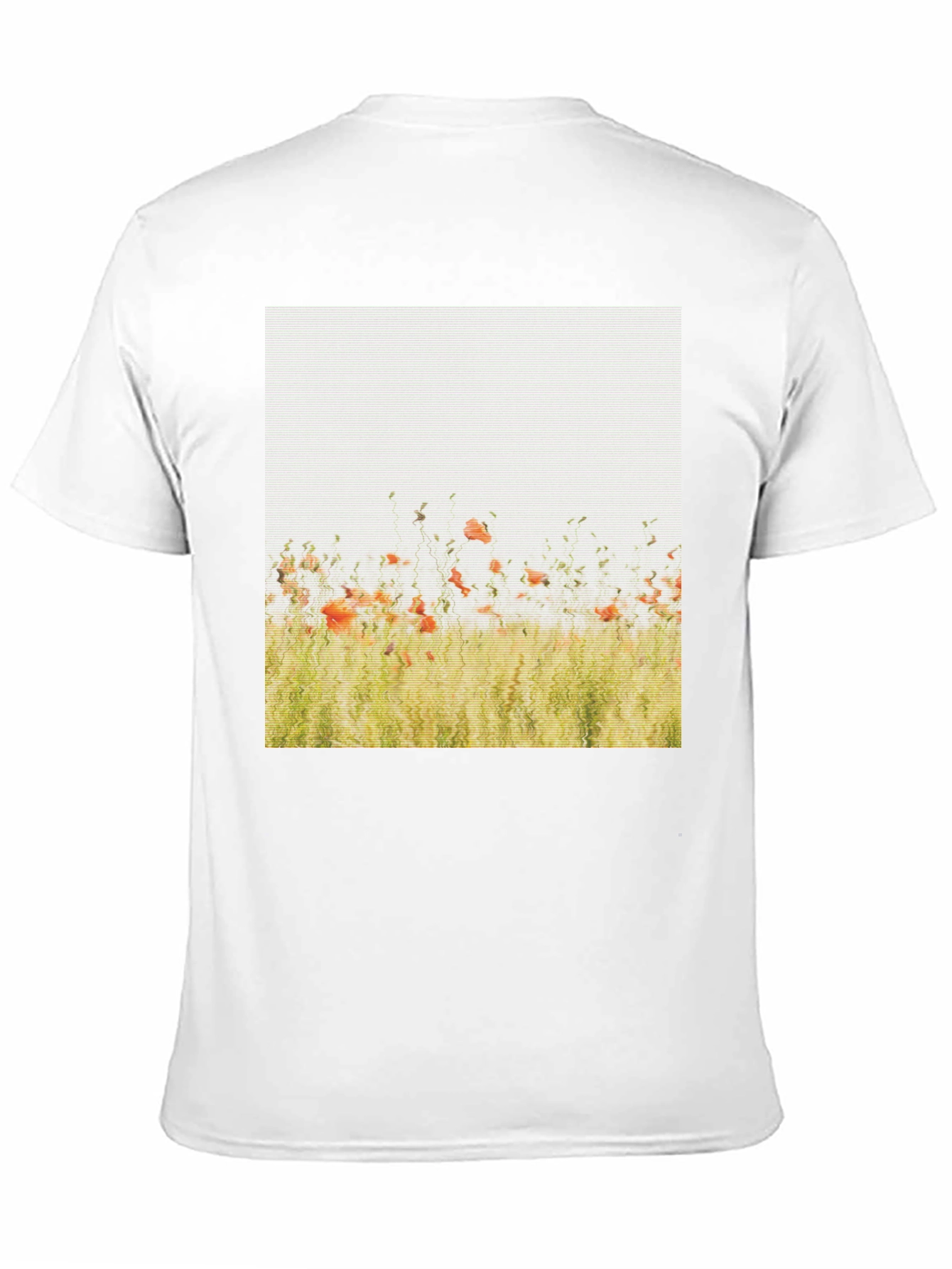Black Floral Field Graphic Print Black T-Shirt view 11