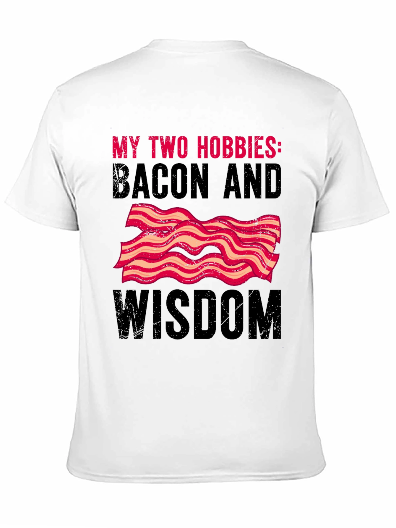 Black Bacon and Wisdom Graphic T-Shirt view 11