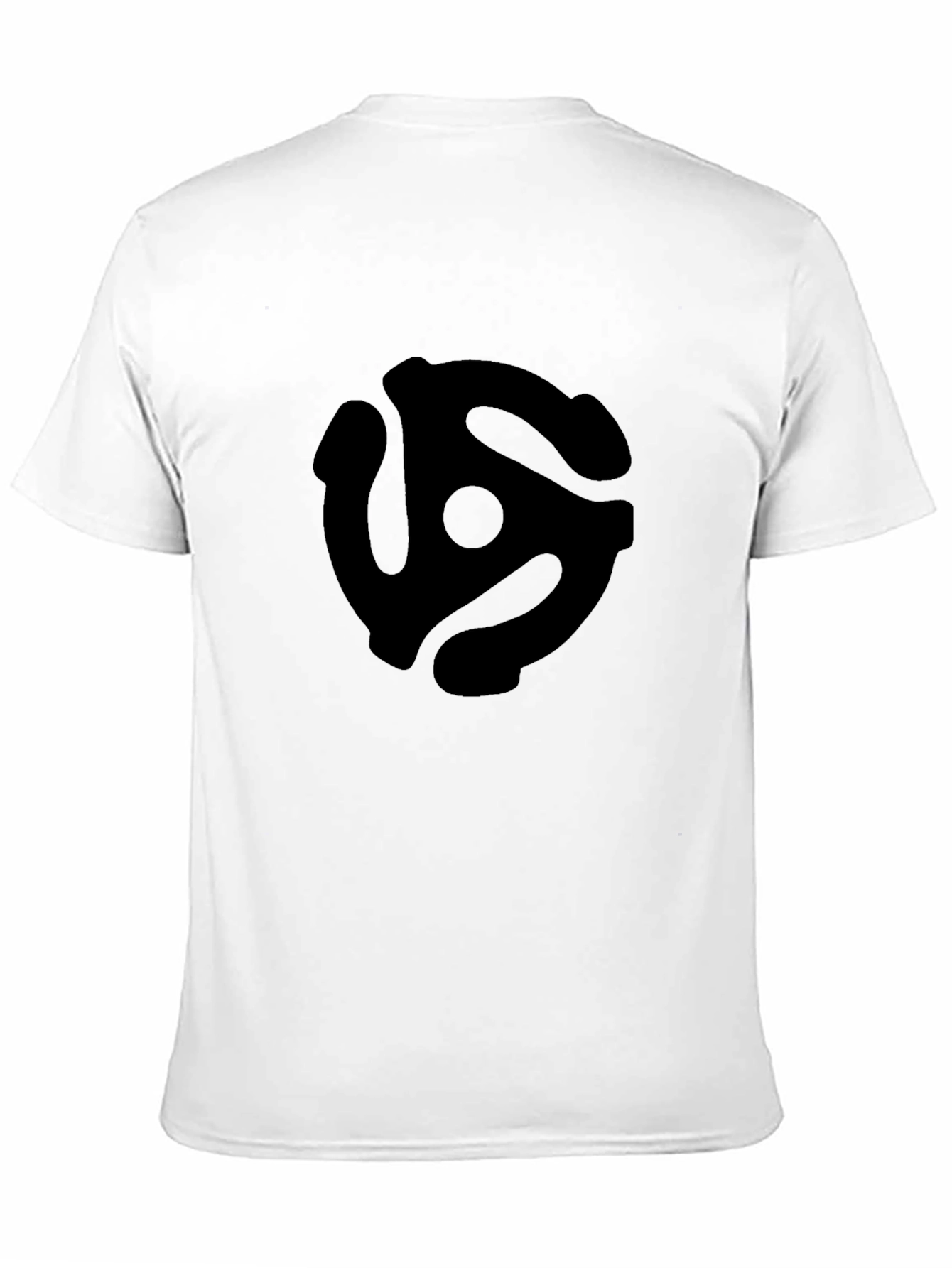 Black Retro Vinyl Adapter T-Shirt - Classic Music Style view 11