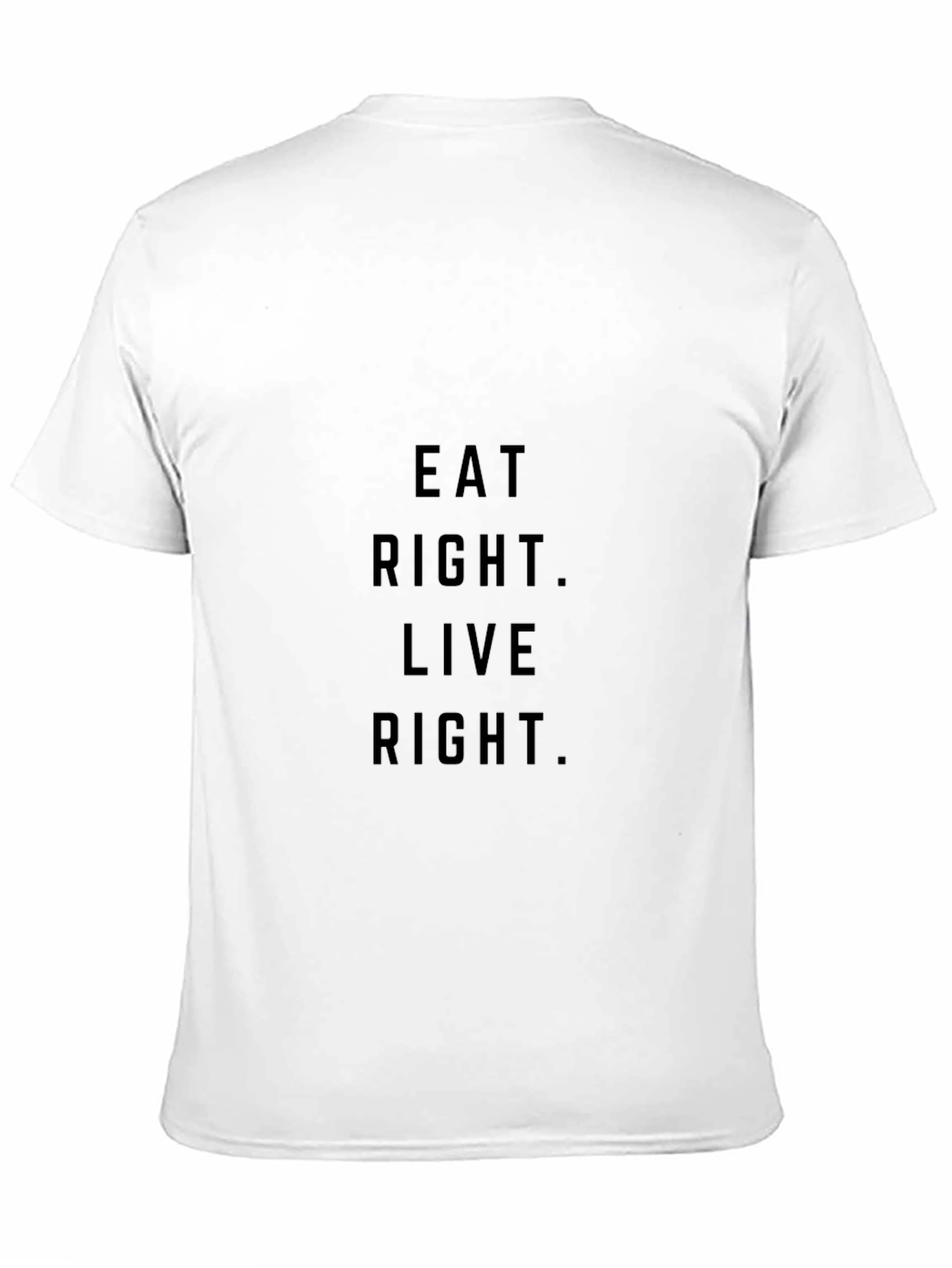 Black Eat Right Live Right Black Graphic Tee view 11