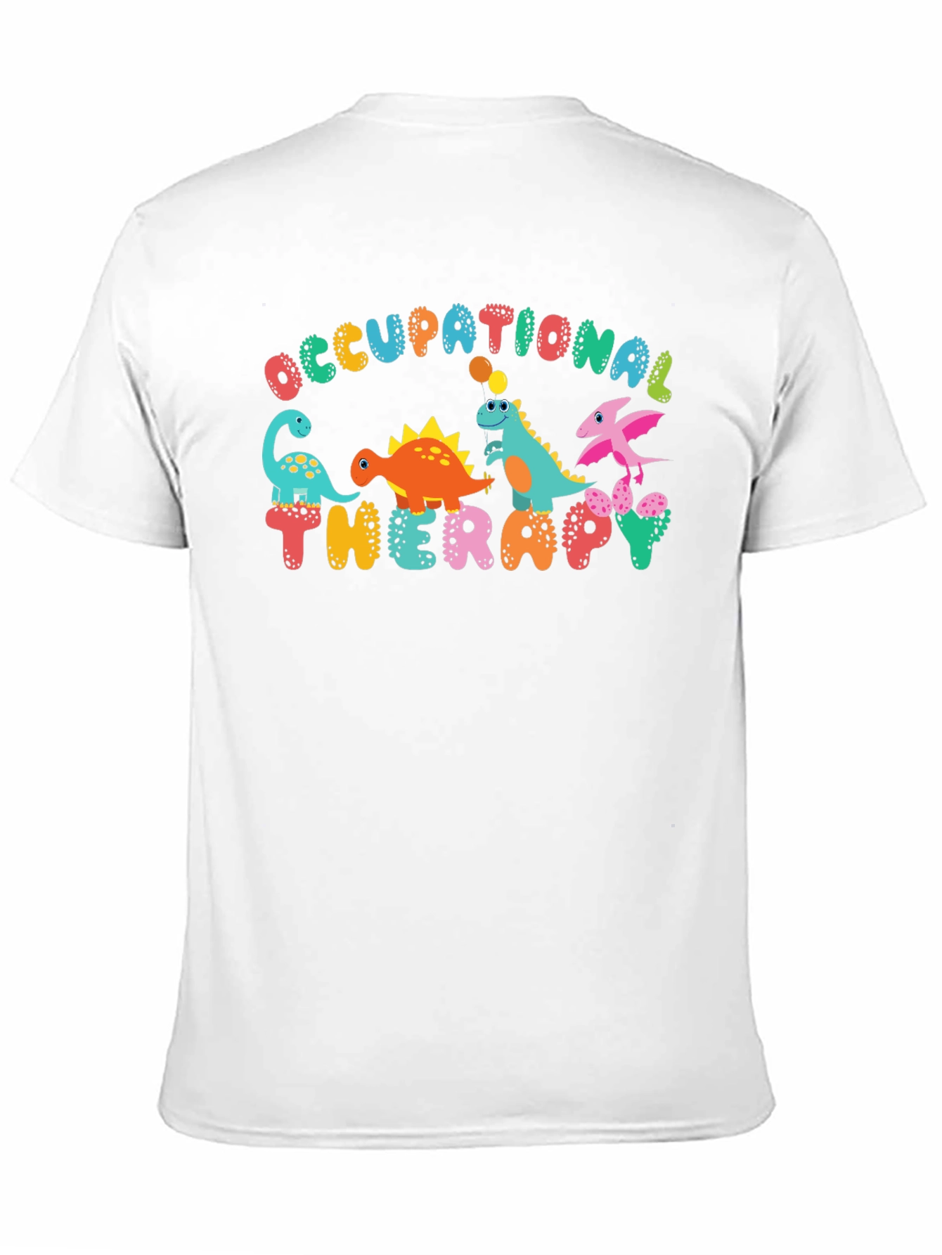 Black Occupational Therapy Dinosaur T-Shirt view 11