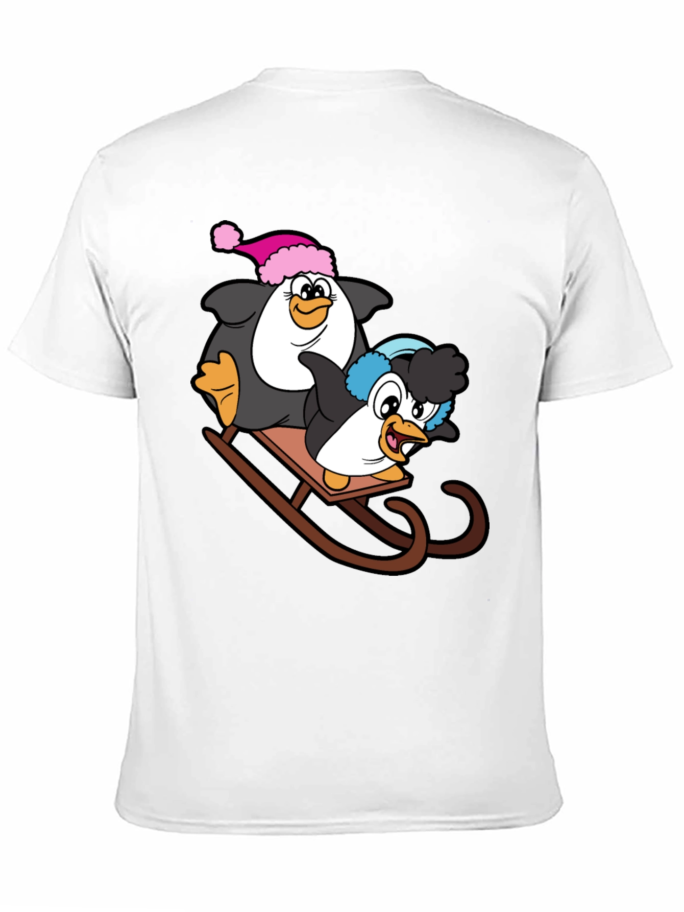 Black Penguin Sledding Graphic Tee view 11