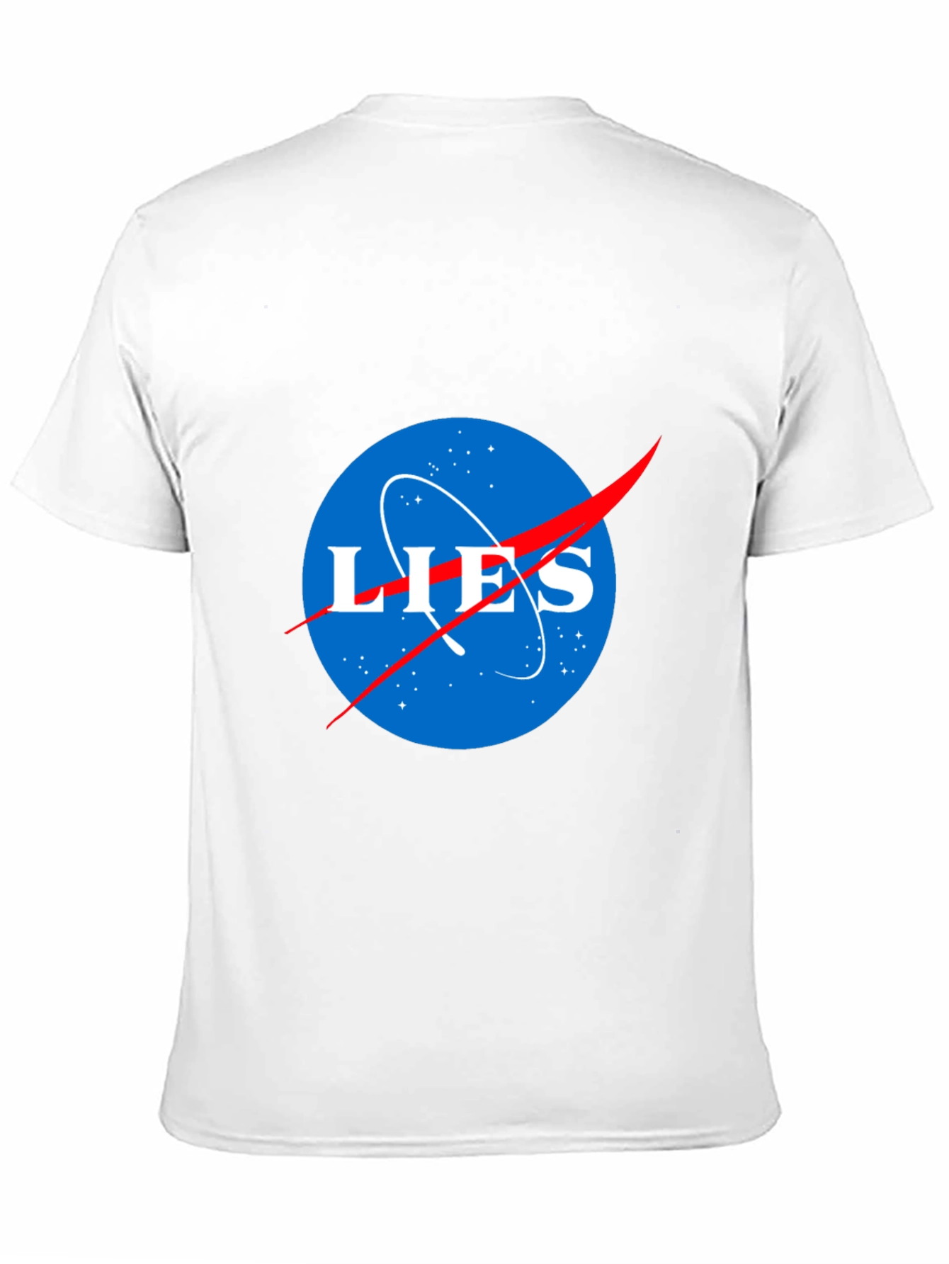Black LIES NASA Parody T-Shirt - Conspiracy Humor Tee view 11