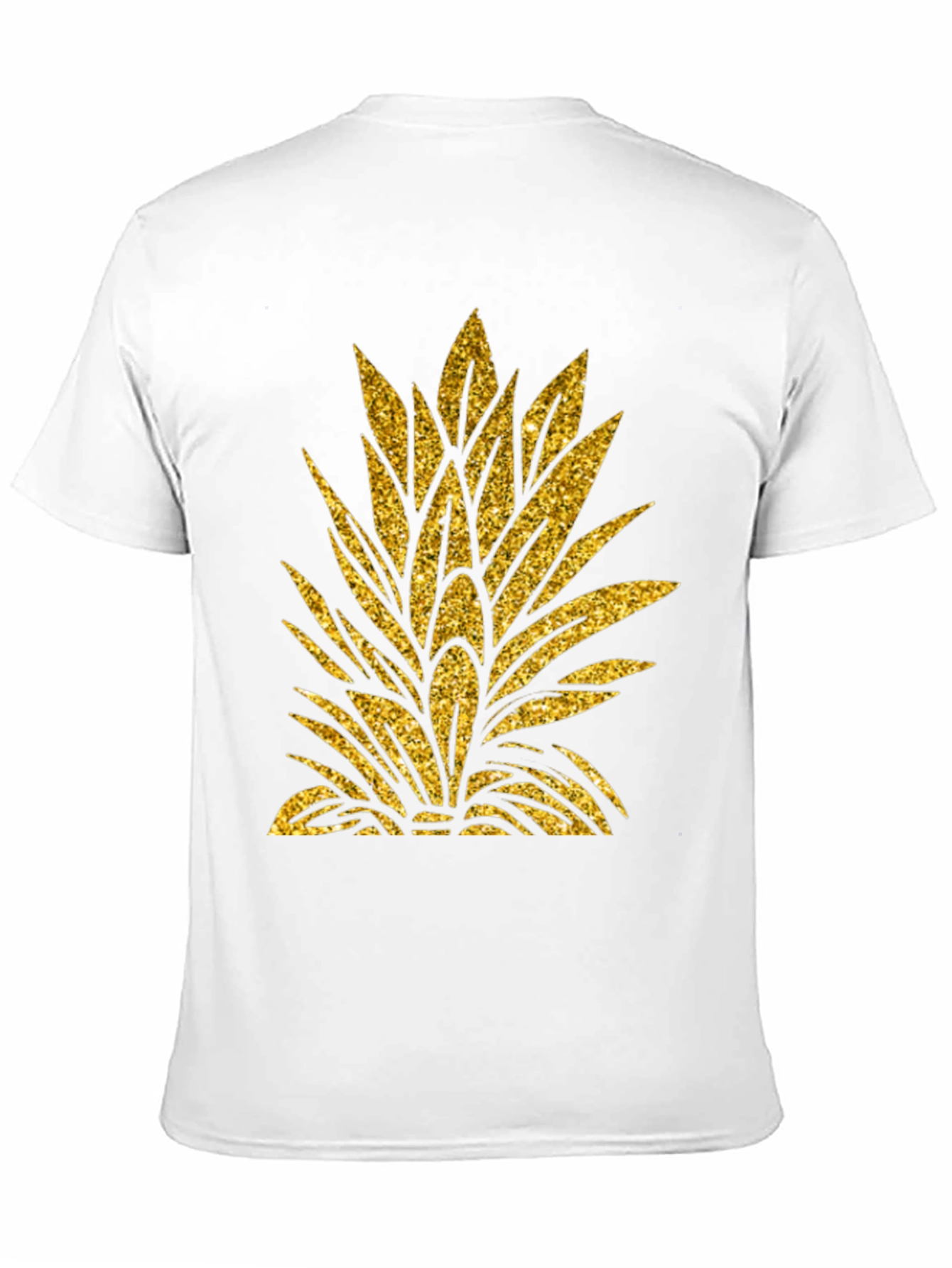 Black Gold Pineapple Leaf Graphic T-Shirt view 11