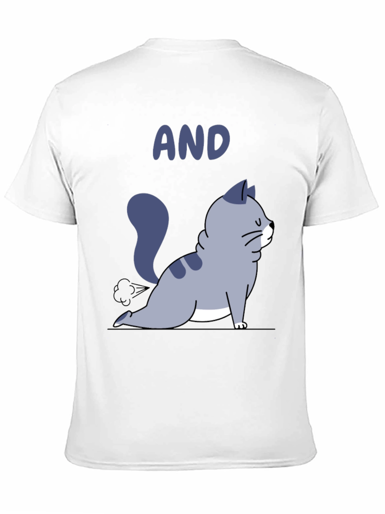 Black Farting Cat Tee - Funny Graphic T-Shirt for Cat Lovers view 11