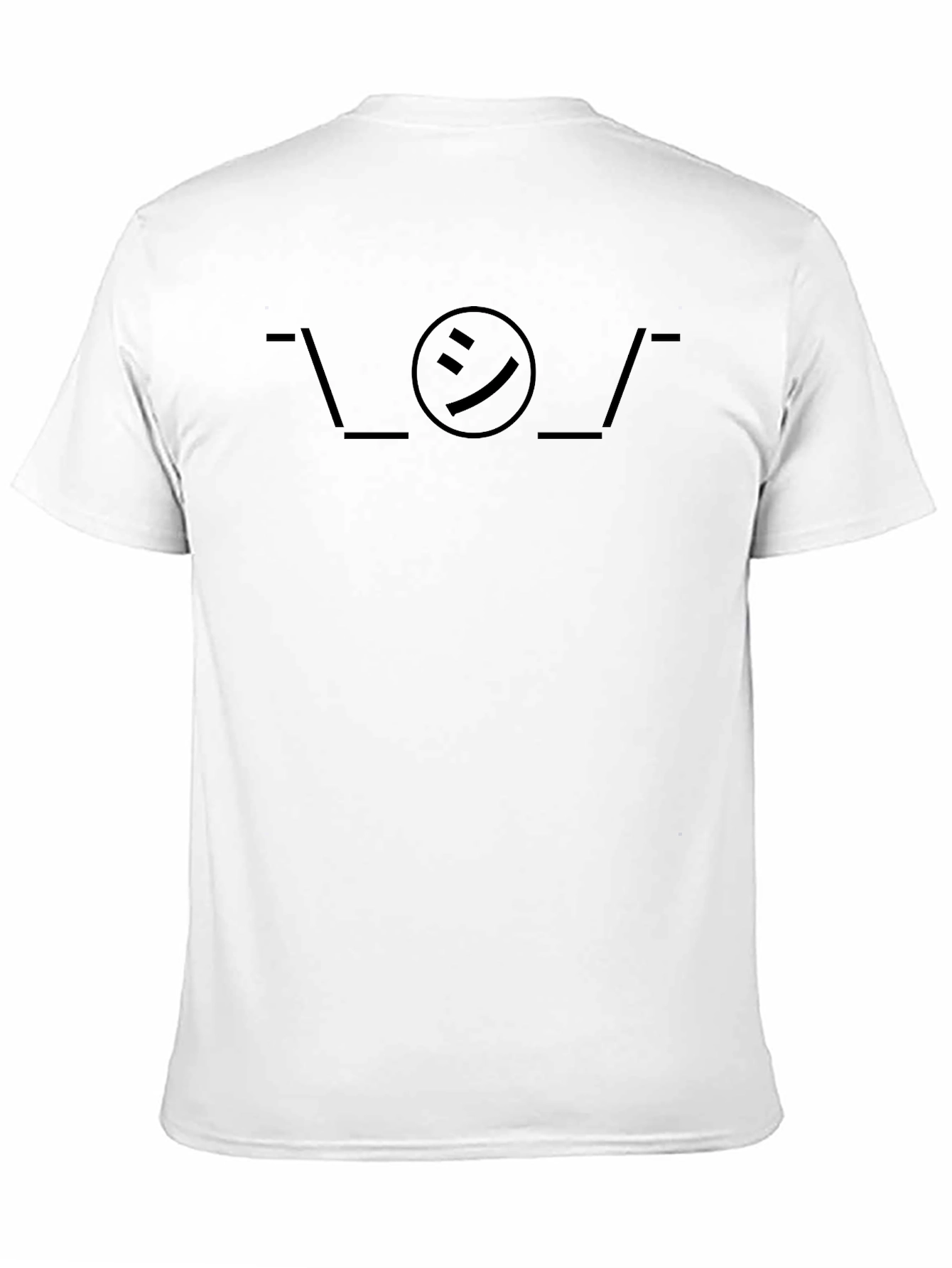 Black Shrug Emoji Graphic Tee - Black Casual T-Shirt view 11