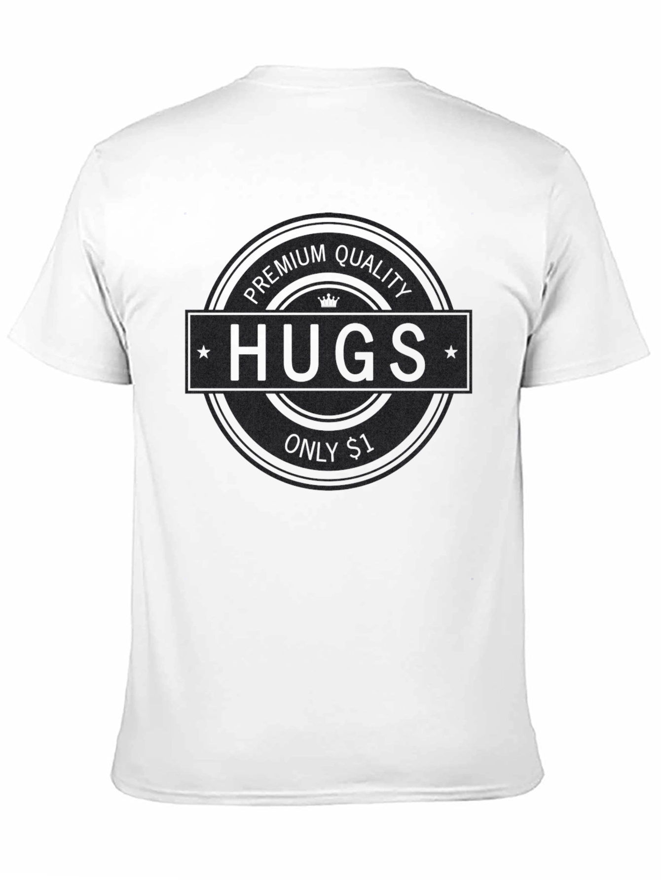 Black Premium Quality Hugs T-Shirt view 11