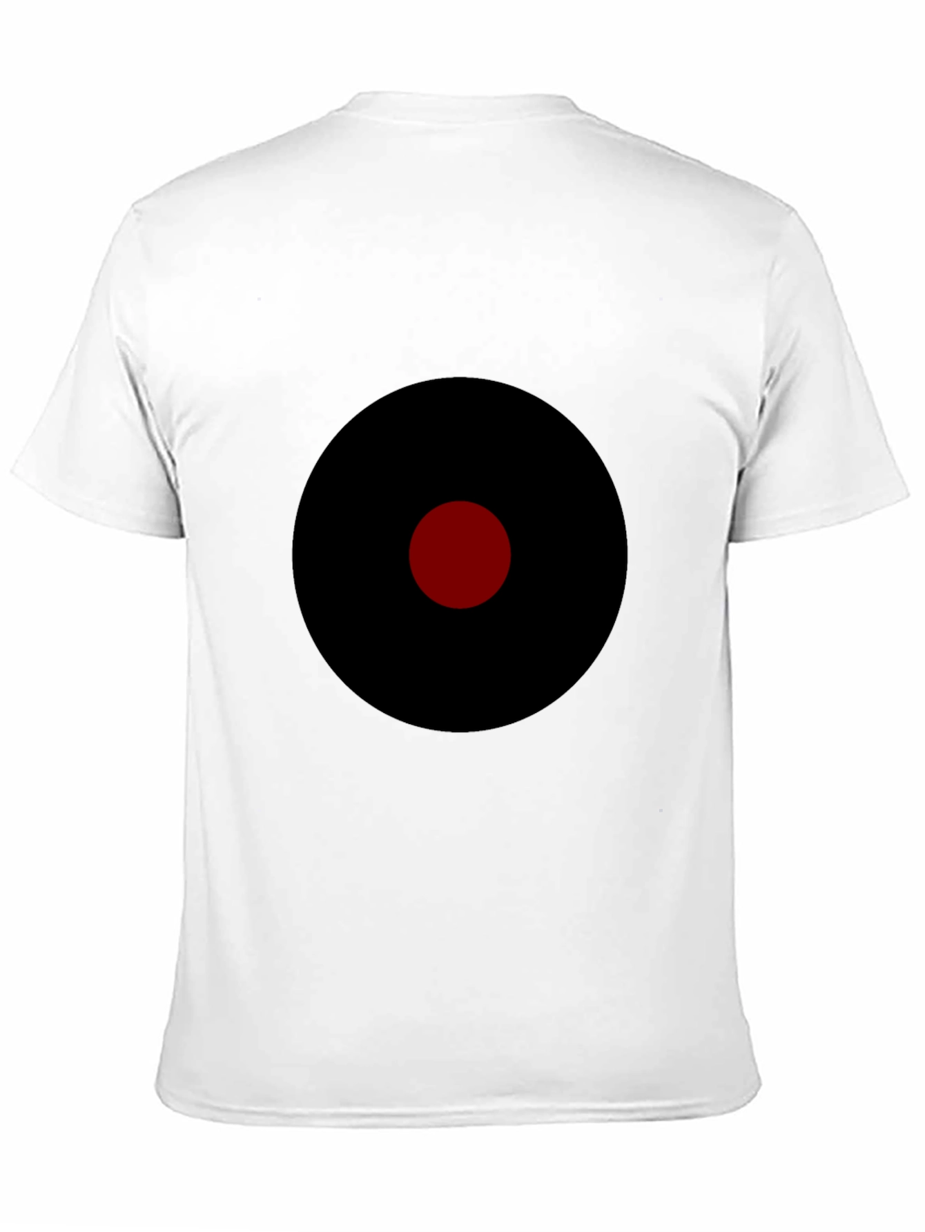 Black Men's Black T-Shirt with Target Graphic view 11