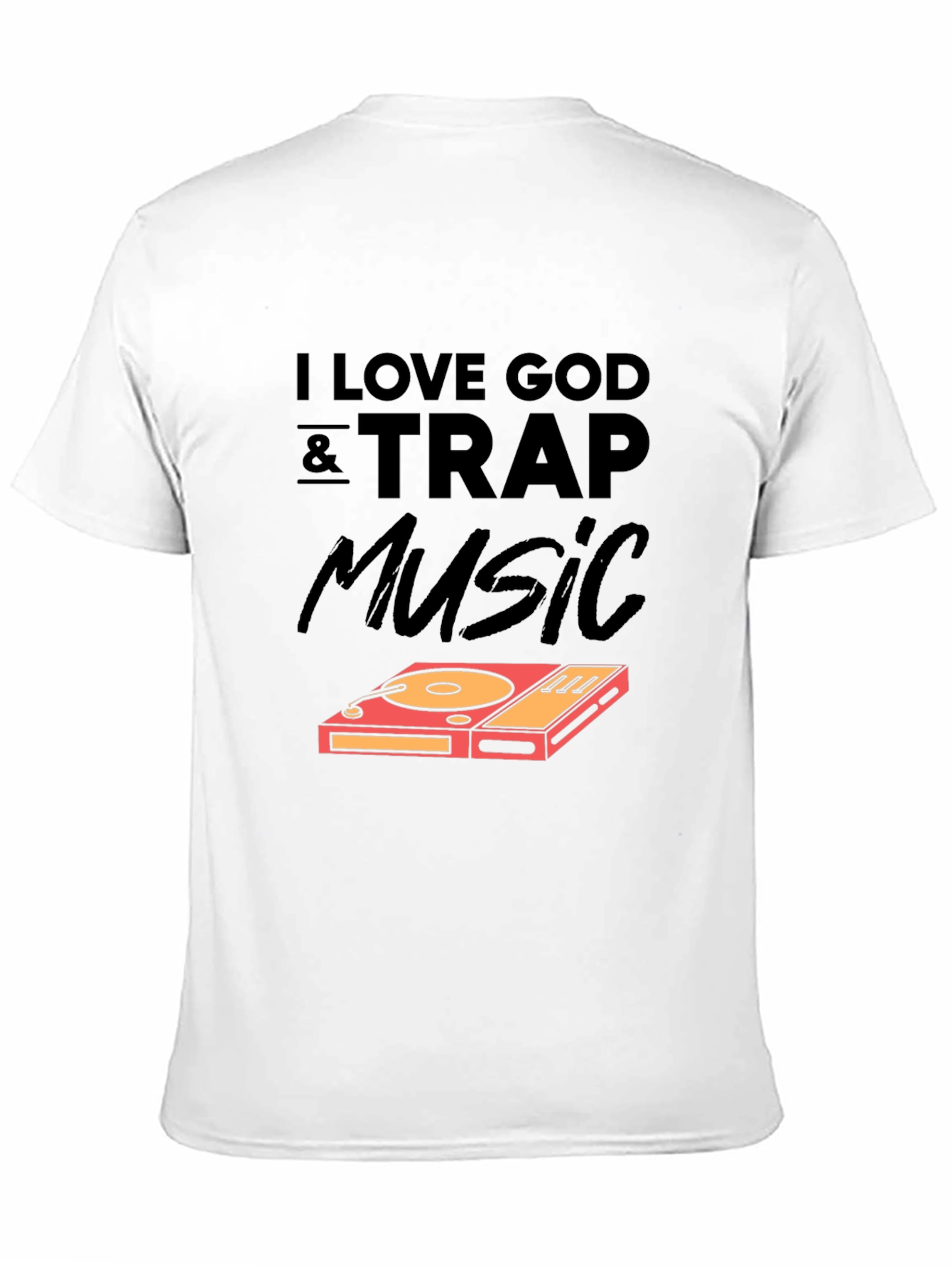 Black I Love God & Trap Music Graphic Tee view 11