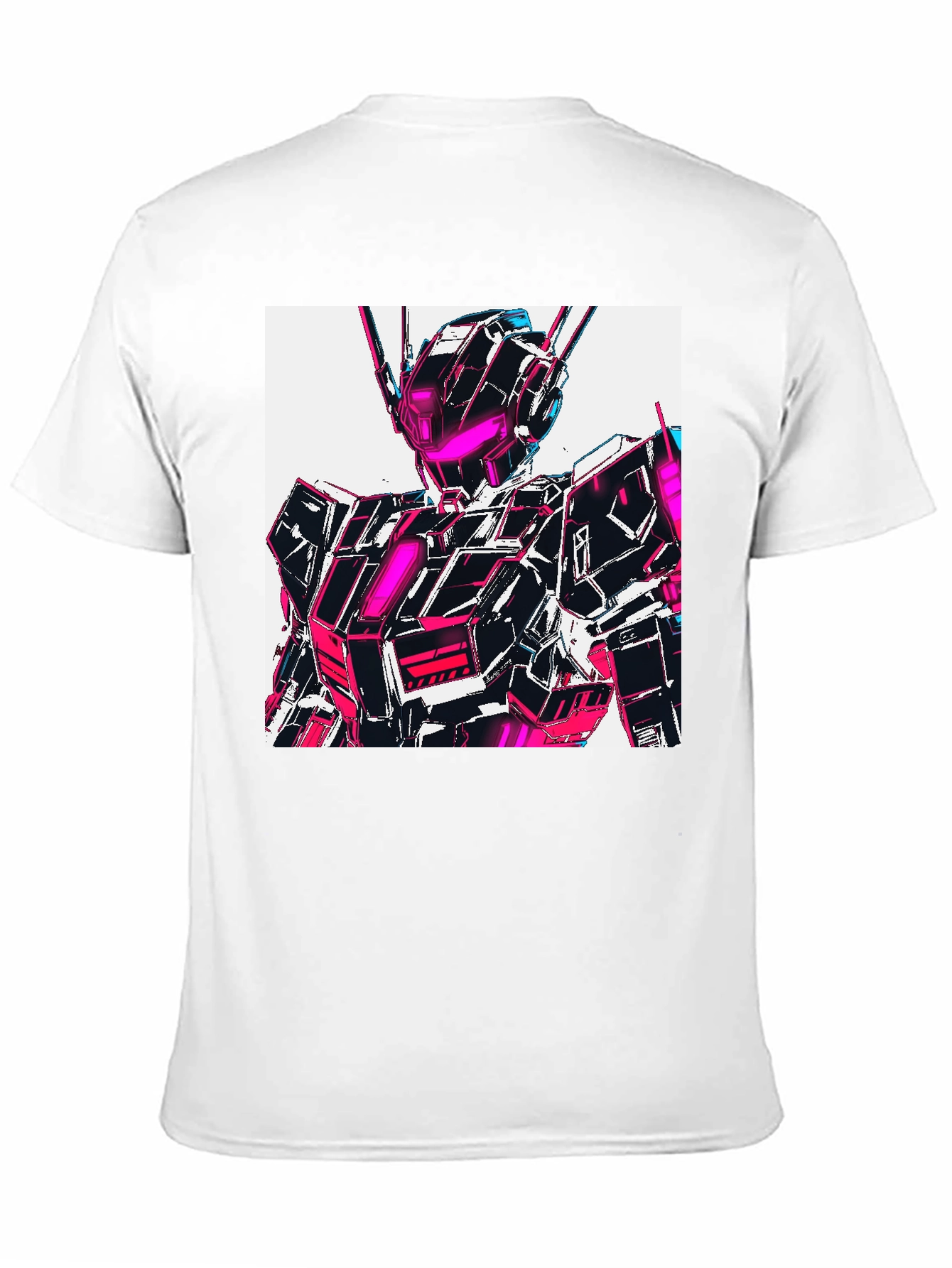 Black Cyberpunk Robot T-Shirt view 11