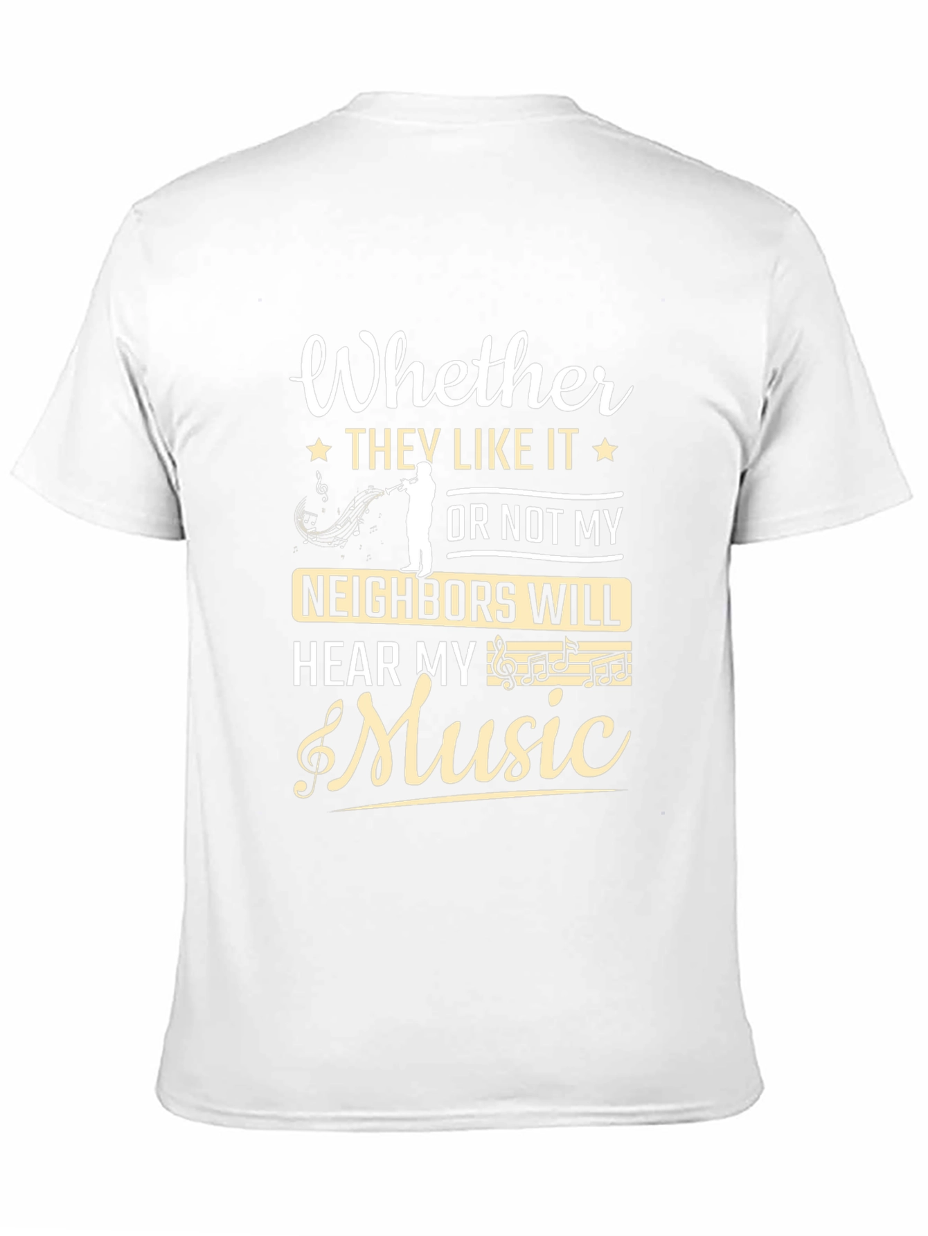 Black Funny Music Lover T-Shirt - Neighbors Will Hear My Music view 11