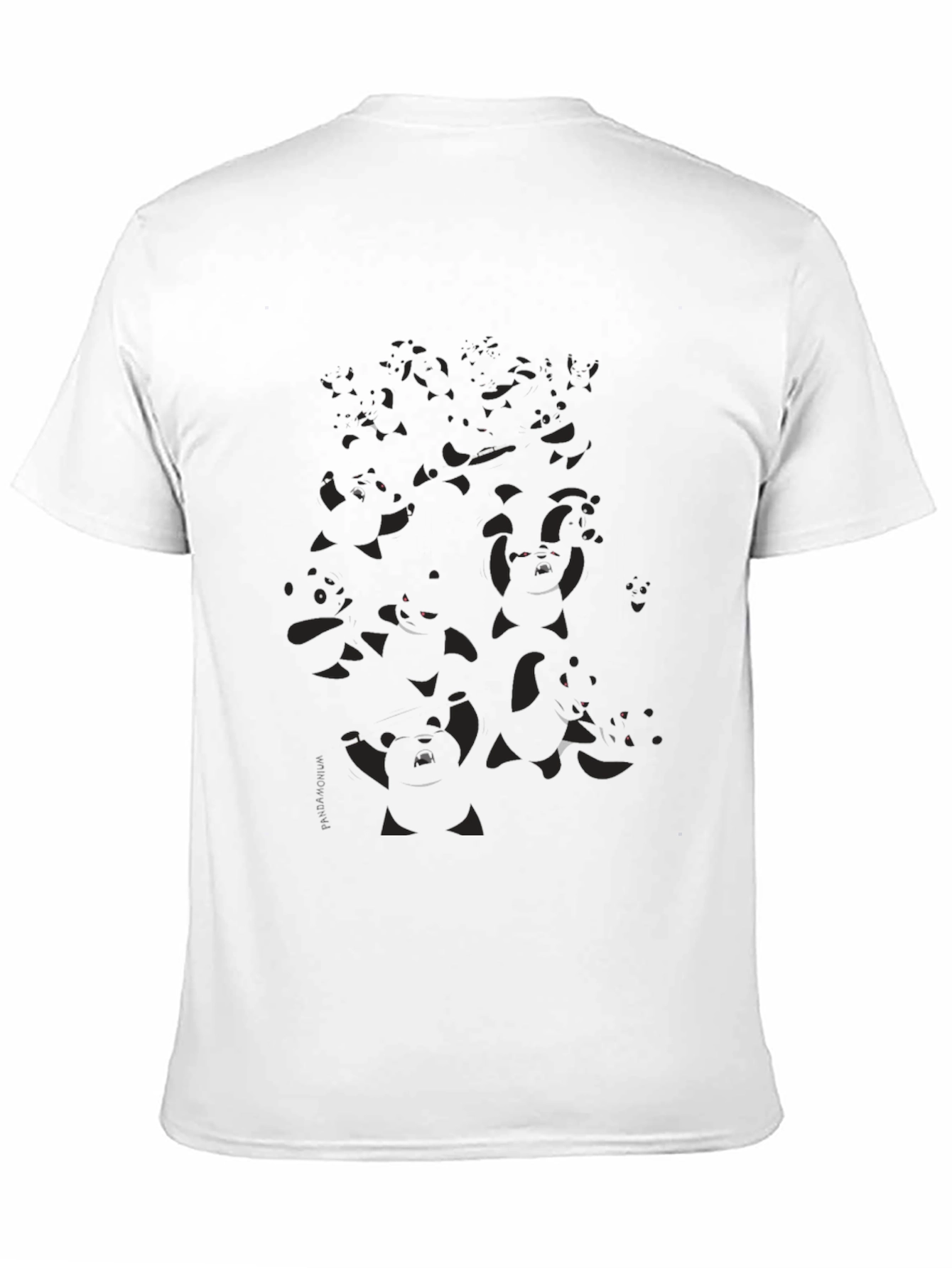 Black Men's Dark Panda Graphic T-Shirt view 11