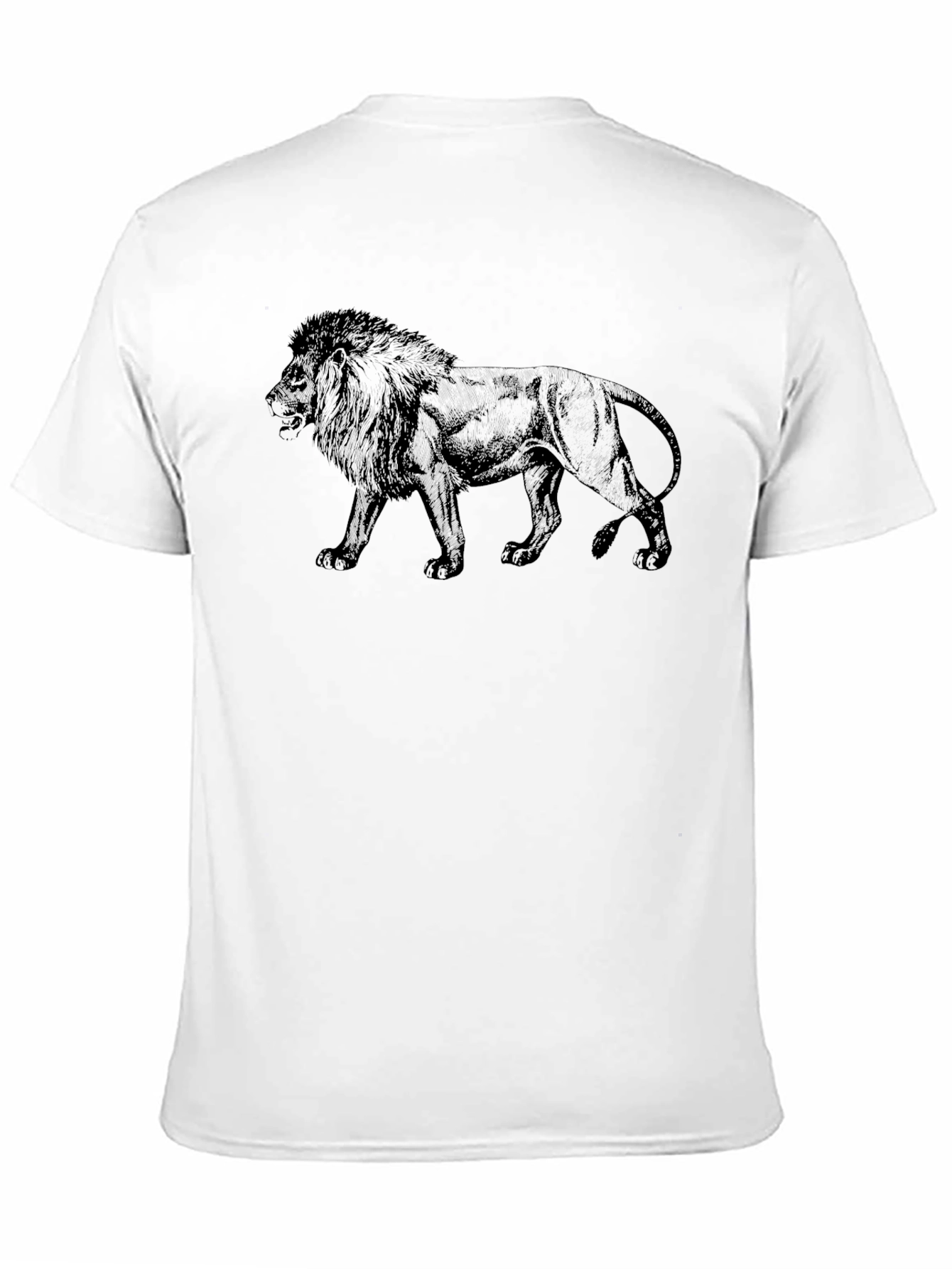 Black Lion Graphic Black T-Shirt for Men view 11