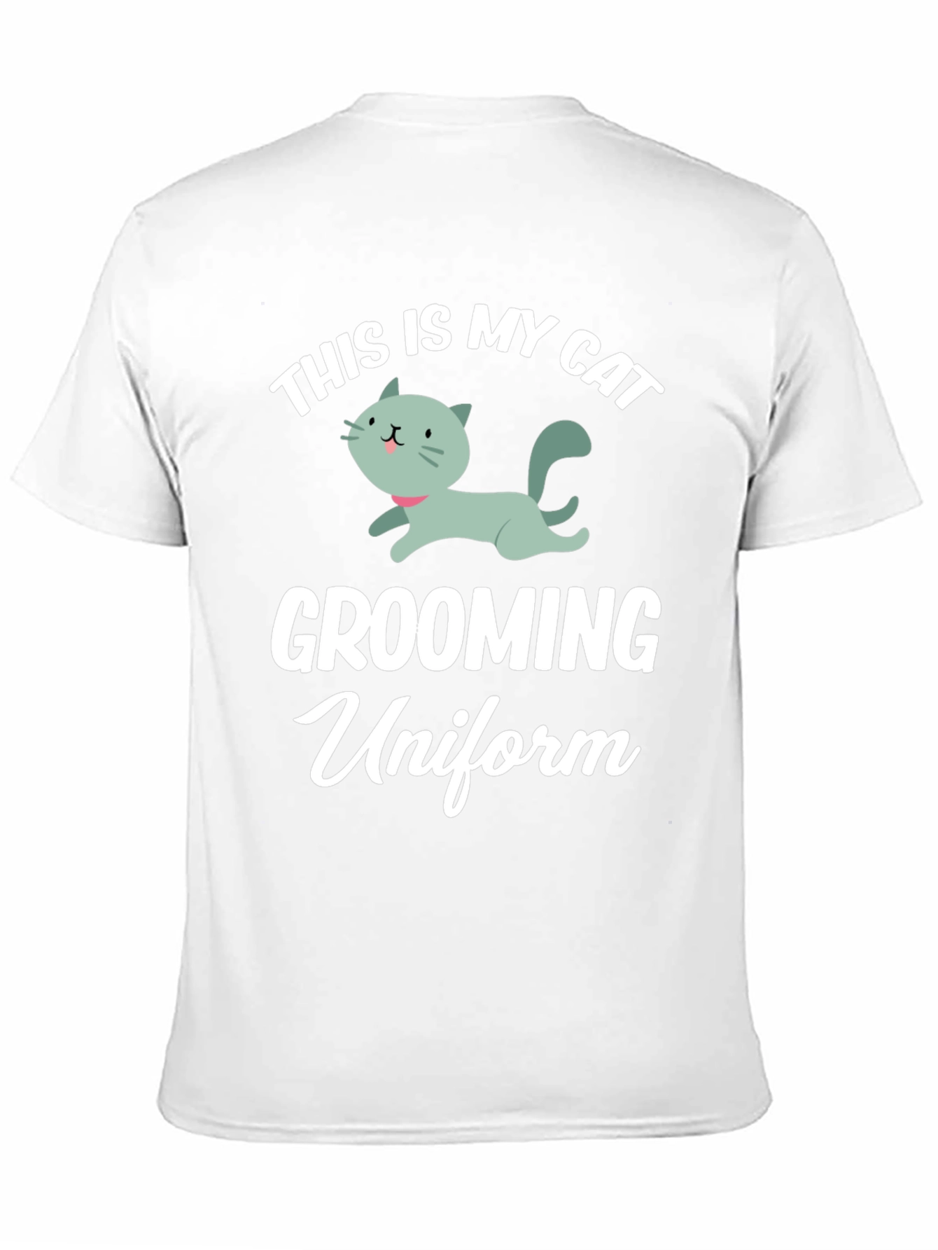 Black Cat Grooming Uniform T-Shirt - Funny Pet Lover Tee view 11