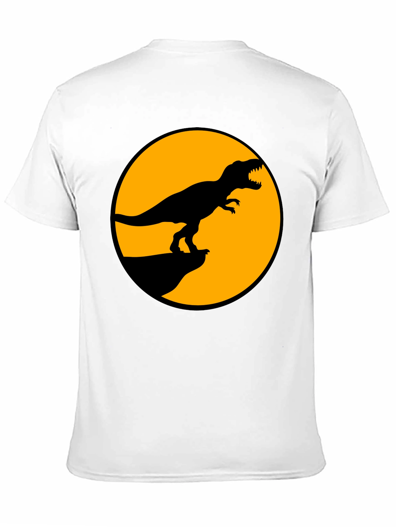 Black Dinosaur Graphic Tee - Black T-Rex Circle Design view 11