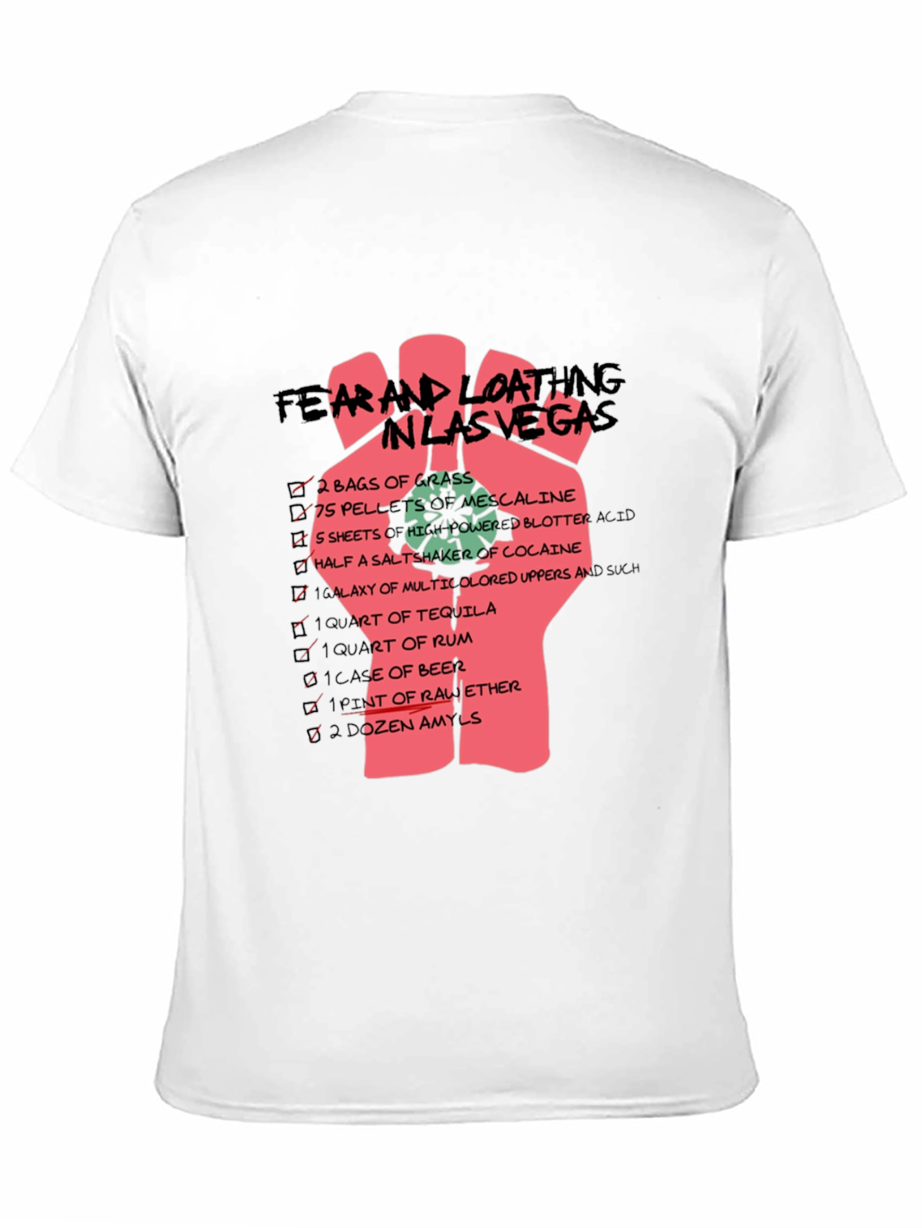 Black Fear and Loathing Graphic T-Shirt view 11