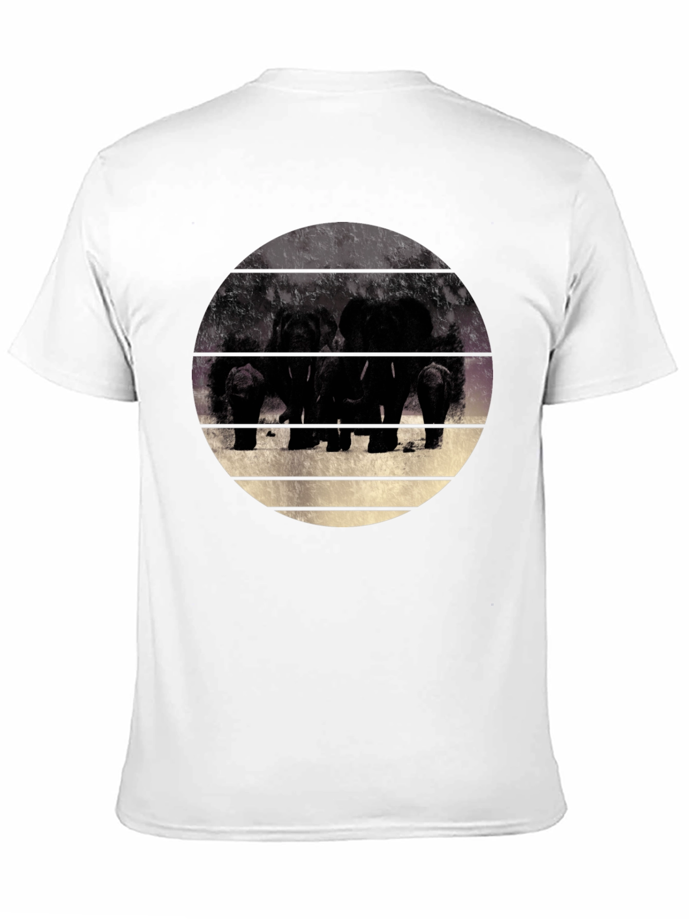 Black Elephant Family Graphic Black T-Shirt view 11
