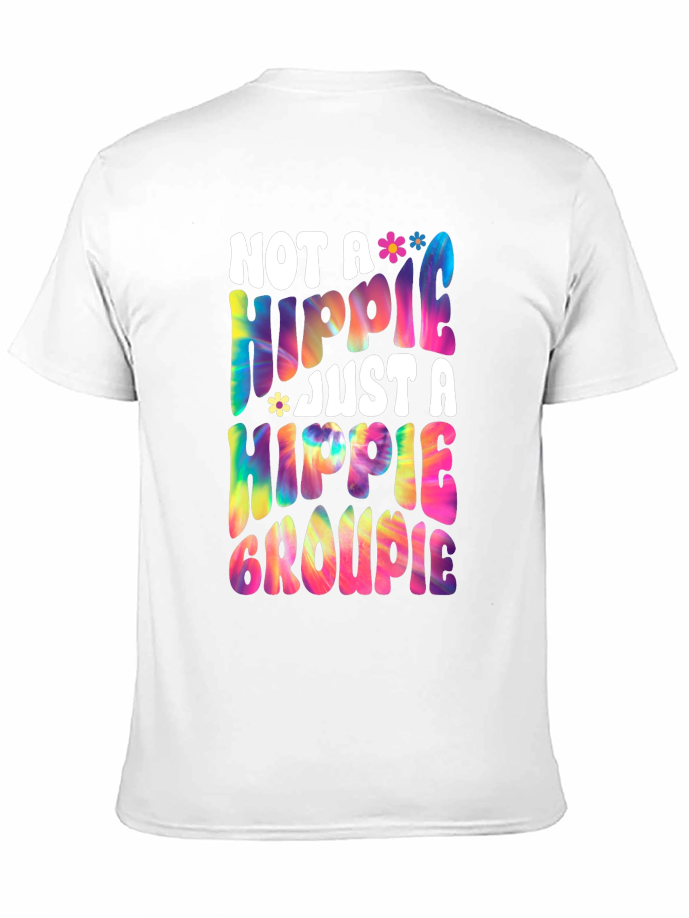 Black Not A Hippie Just A Hippie Groupie Graphic Tee view 11