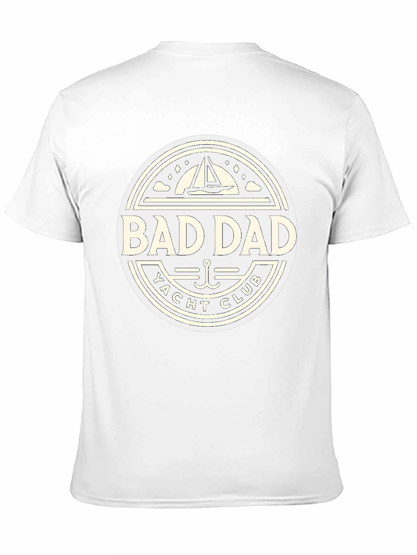 Black Bad Dad Yacht Club Black T-Shirt view 11