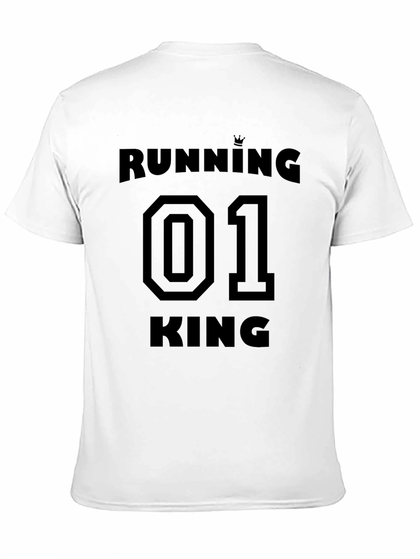Black Running King 01 Black Graphic T-Shirt view 11