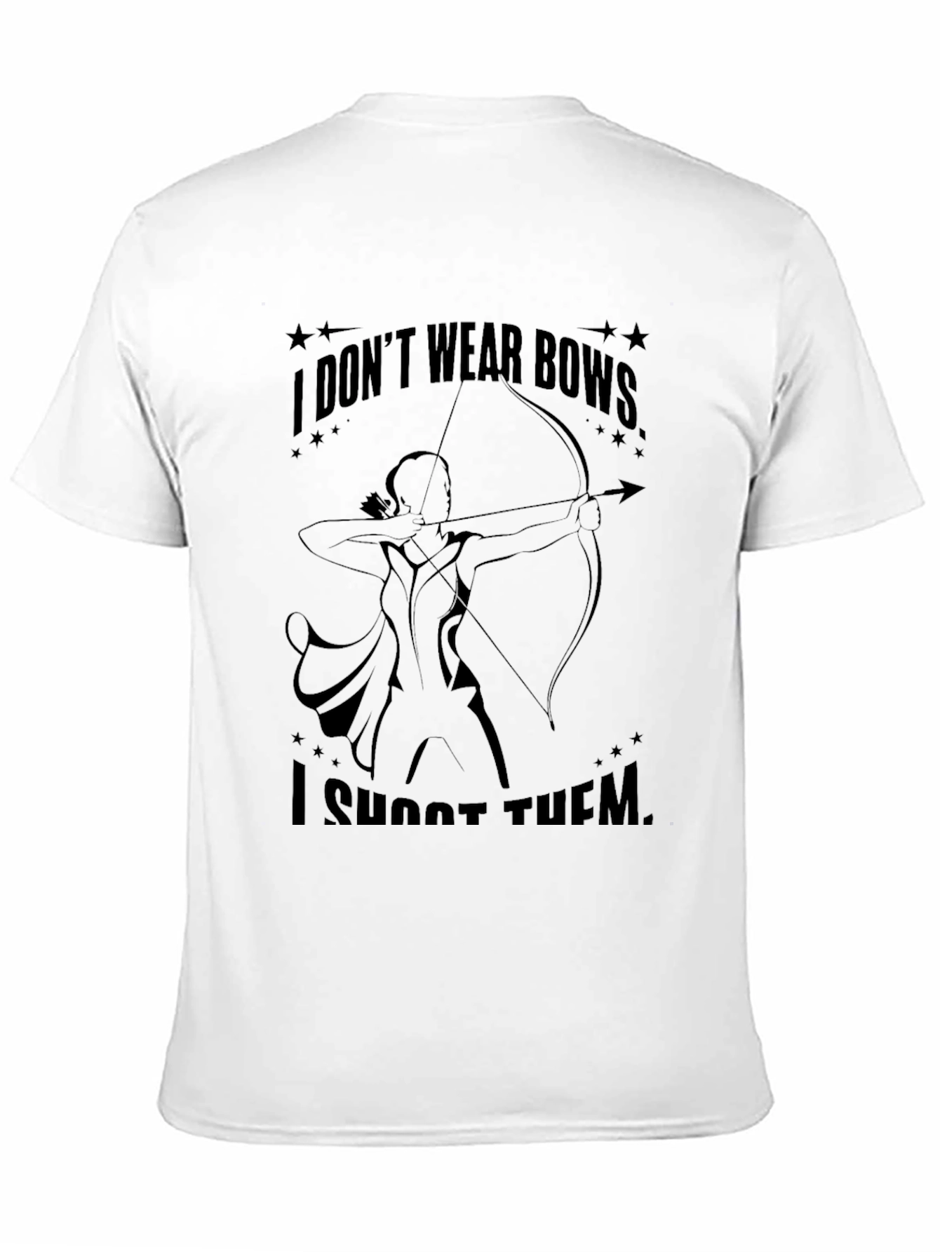 Black Archer Graphic Tee - I Don't Wear Bows, I Shoot Them view 11