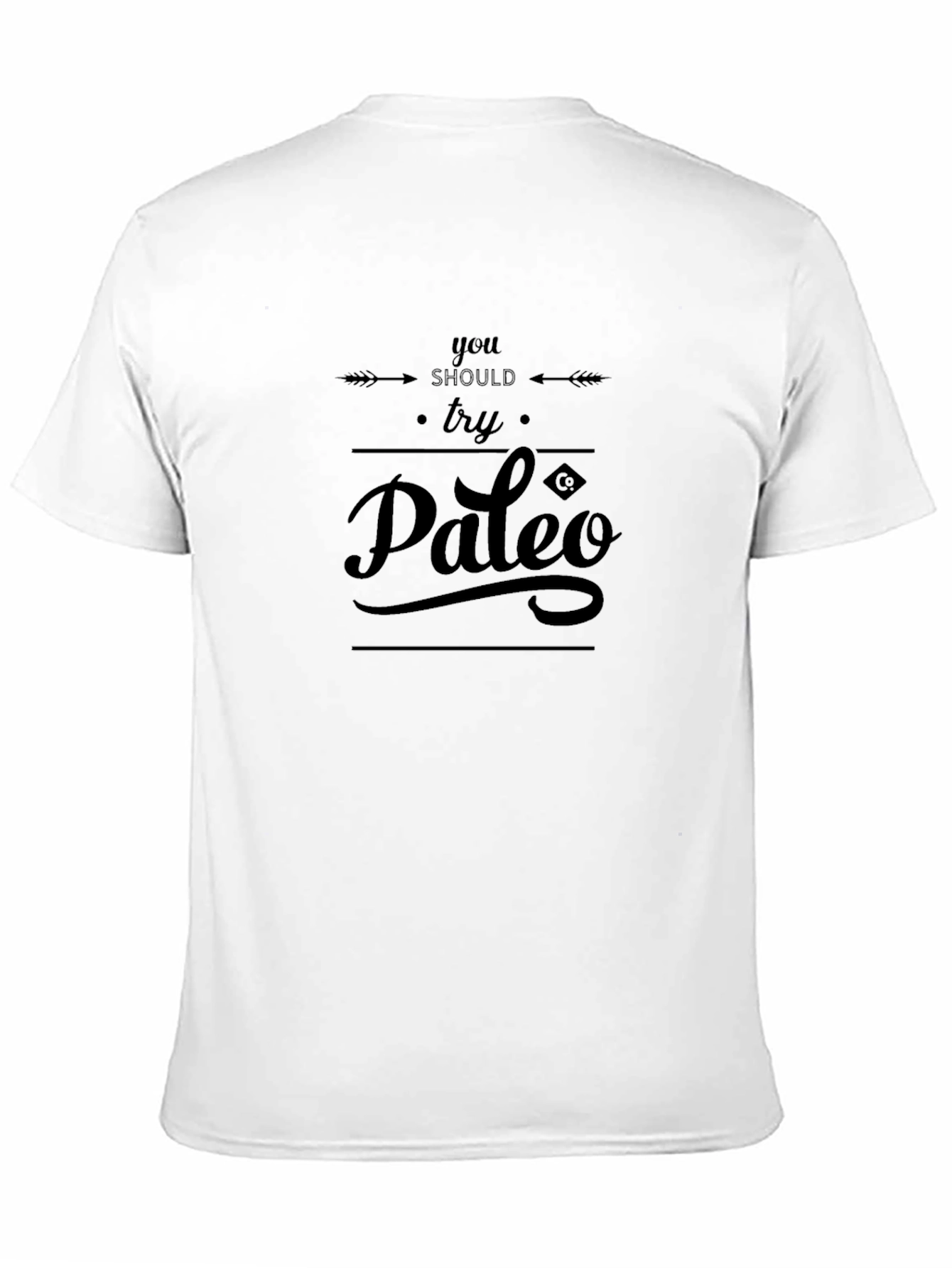 Black You Should Try Paleo T-Shirt view 11