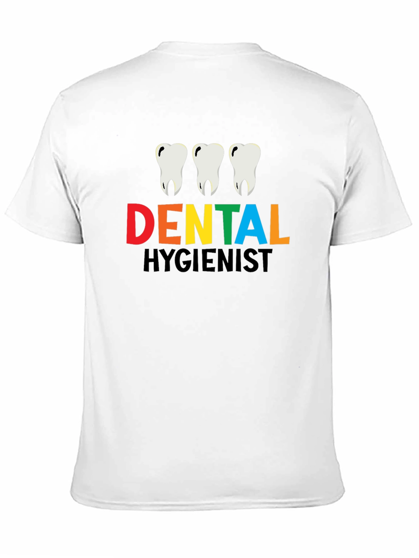 Black Dental Hygienist T-Shirt - Black Cotton Tee view 11
