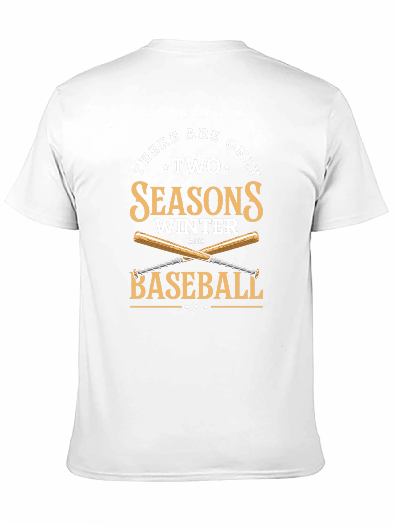 Black Two Seasons Winter and Baseball T-Shirt view 11