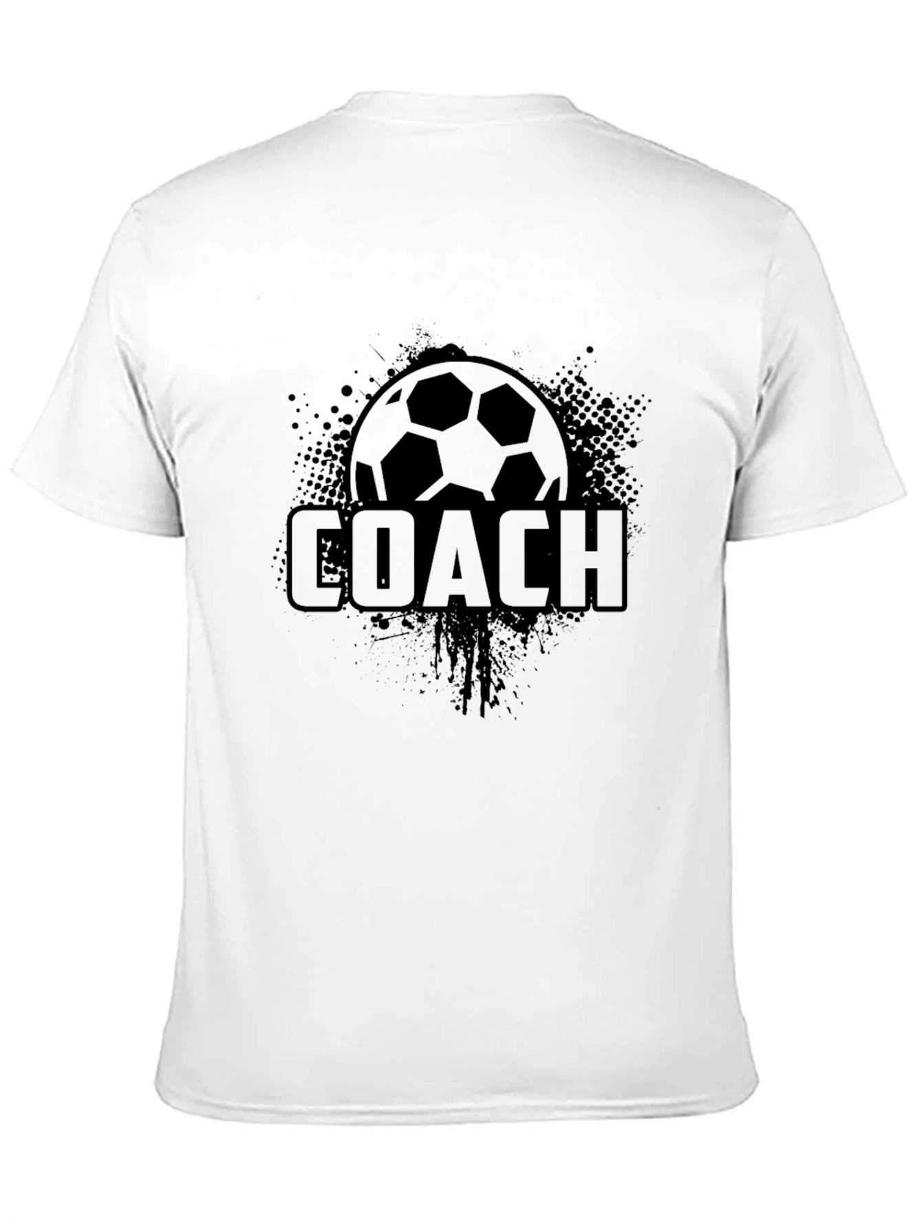 Black Soccer Coach T-Shirt - Sports Fan Apparel view 11