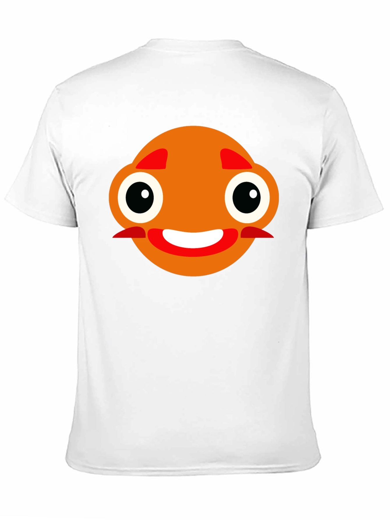 Black Funny Orange Face Black T-Shirt view 11
