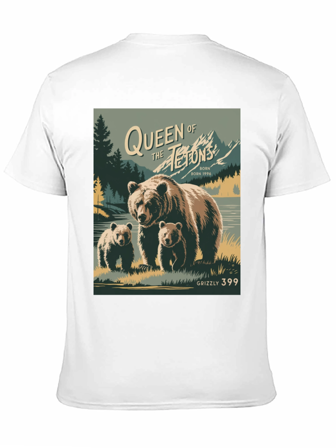 Black Queen of the Tetons Grizzly Bear T-Shirt view 11