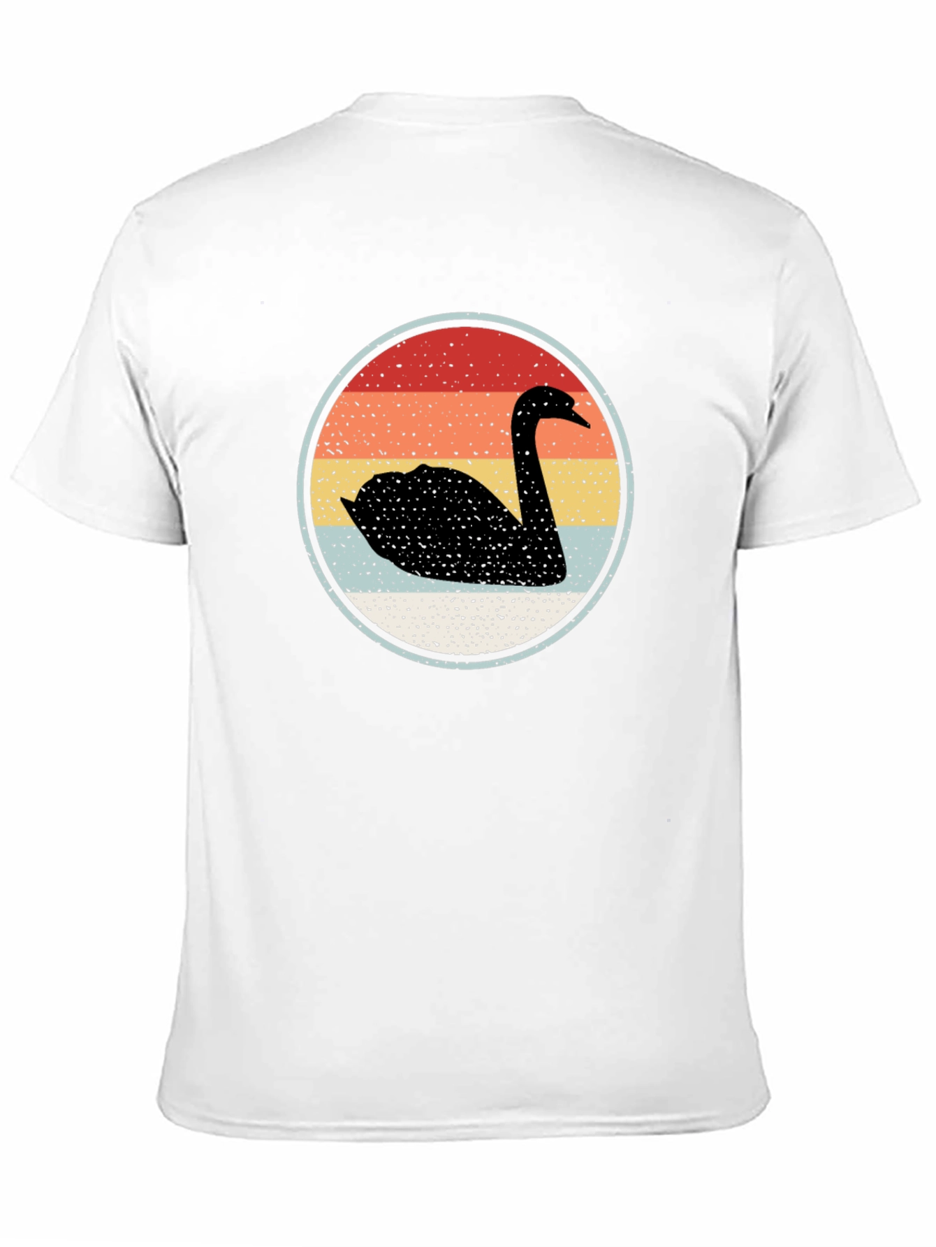 Black Retro Swan Graphic Tee view 11