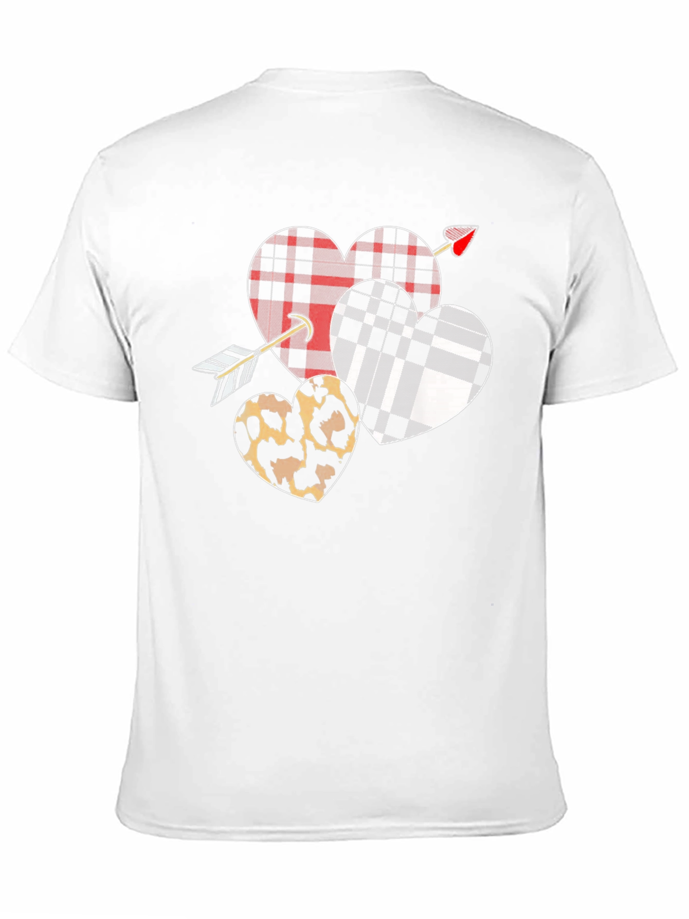 Black Heart Arrow T-Shirt Valentine's Day Black Graphic Tee view 11