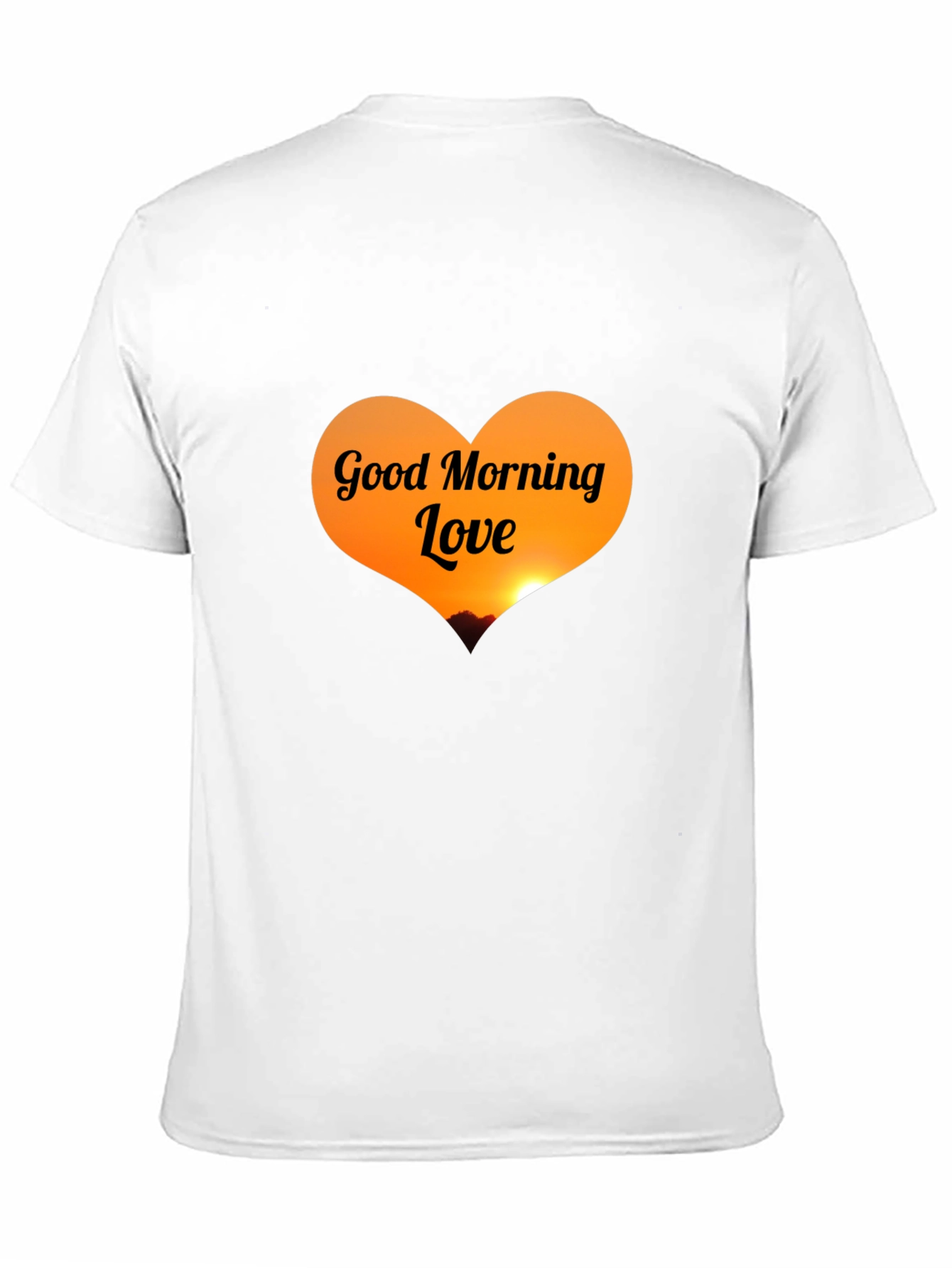 Black Good Morning Love Black T-Shirt view 11