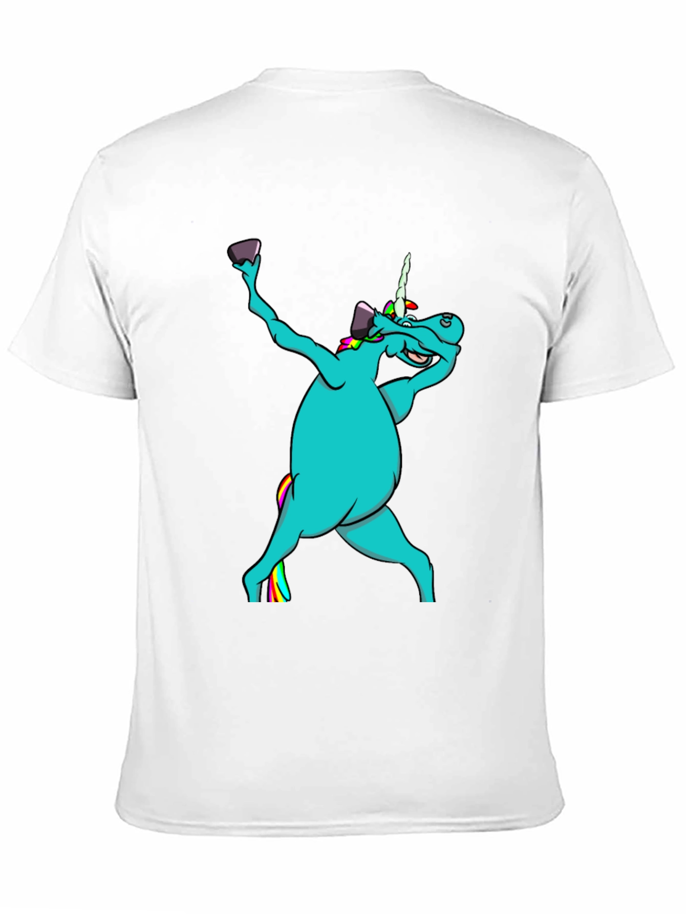 Black Unicorn Dabbing Graphic T-Shirt - Black view 11