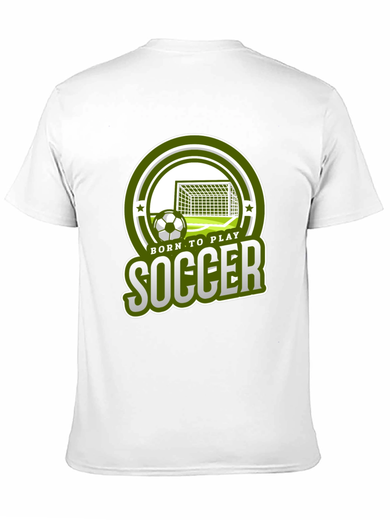Black Born To Play Soccer Graphic T-Shirt view 11