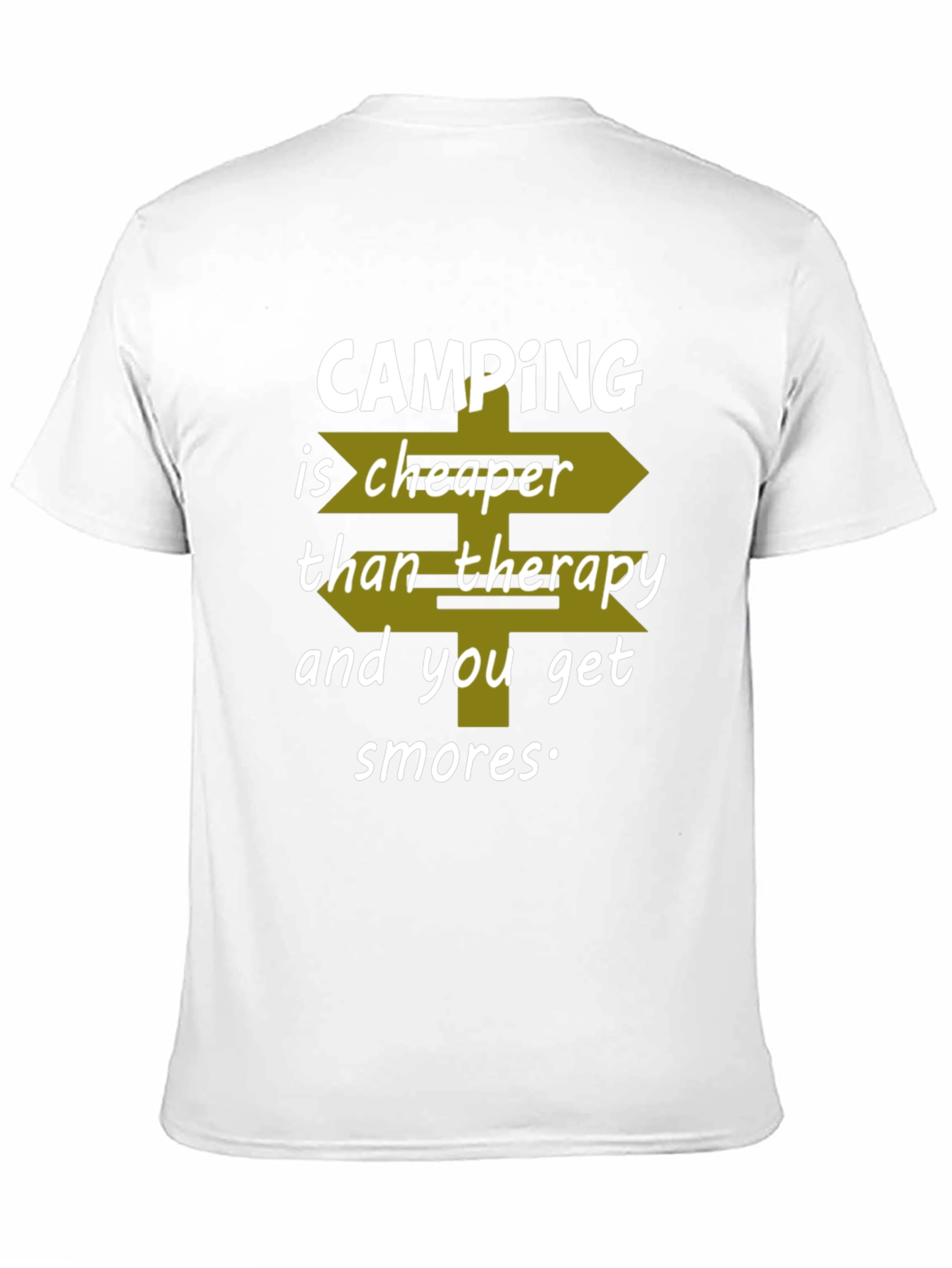 Black Camping Cheaper Than Therapy Graphic T-Shirt view 11