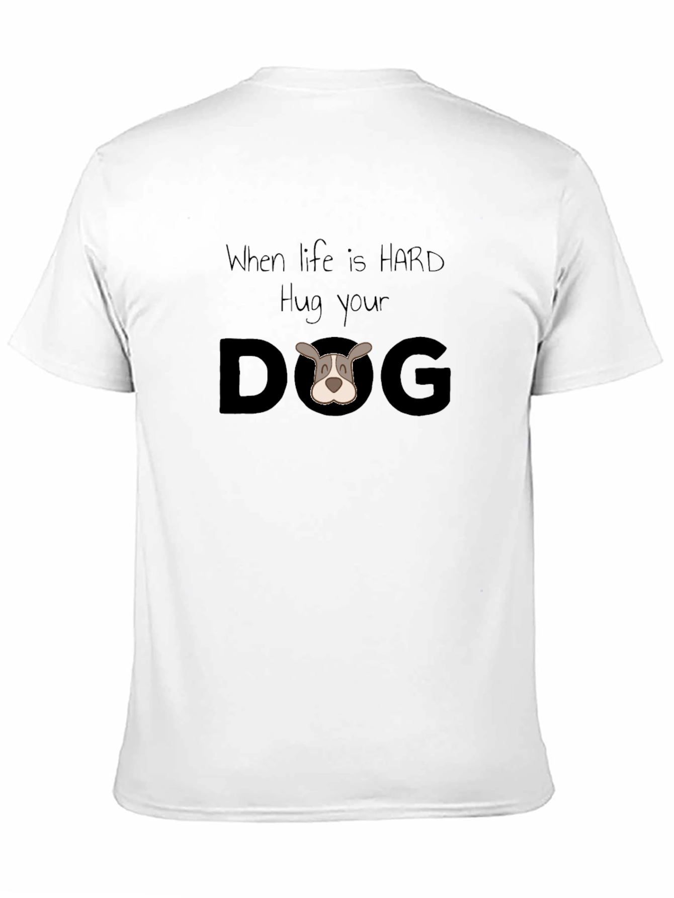 Black Hug Your Dog T-Shirt - Comfort & Style view 11